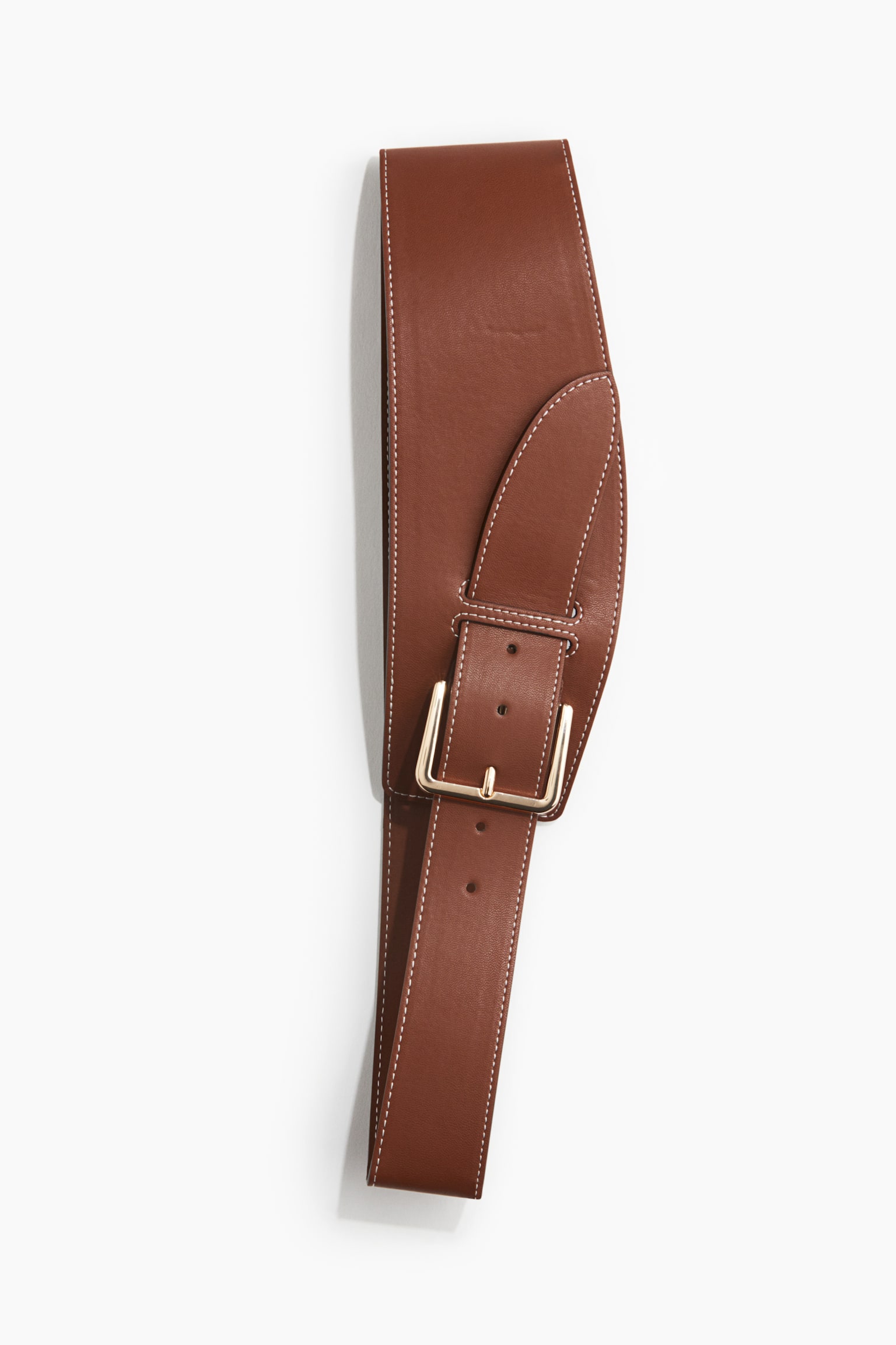 Asymmetric belt - Brown