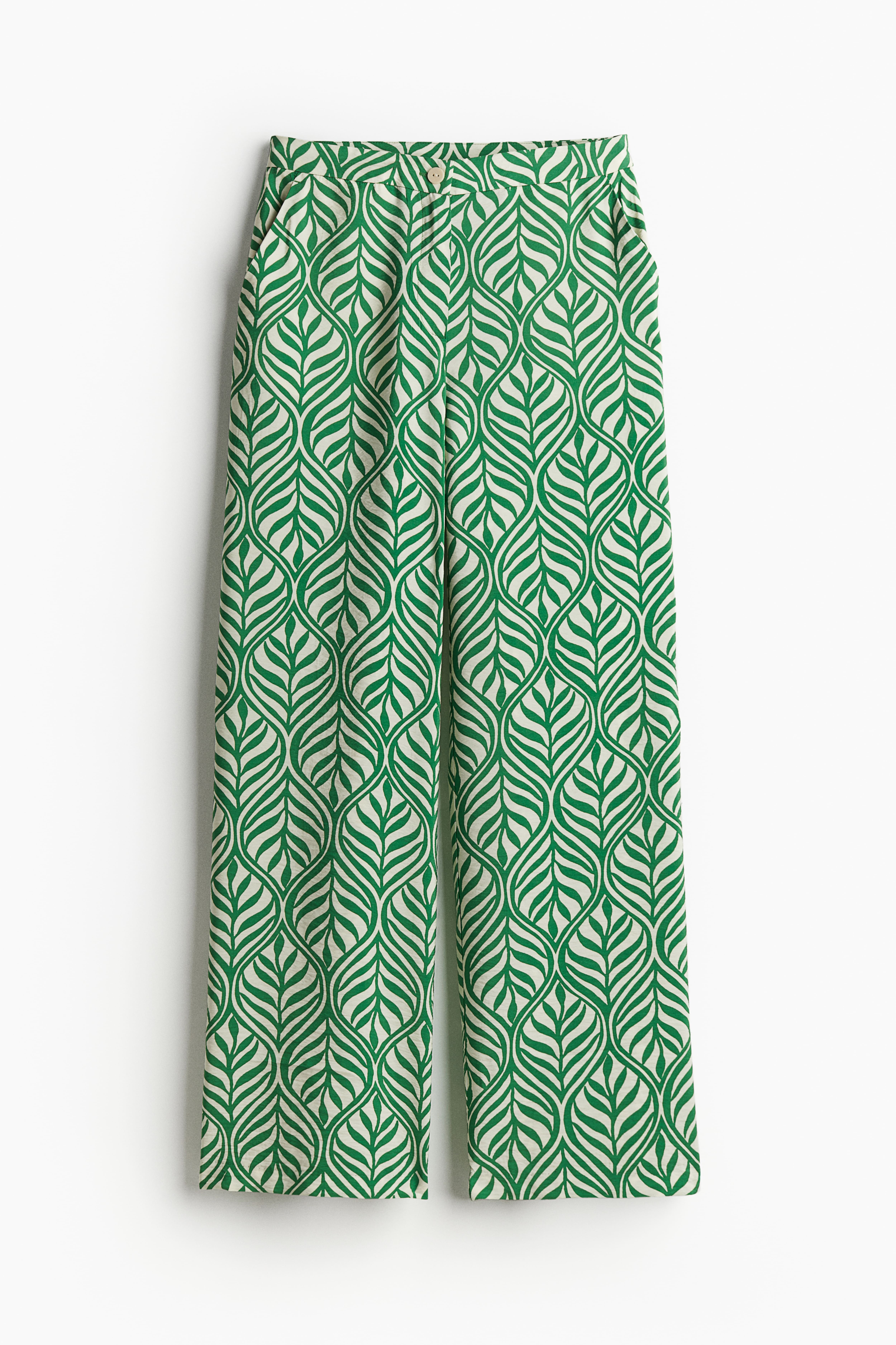 H&m green trousers hotsell