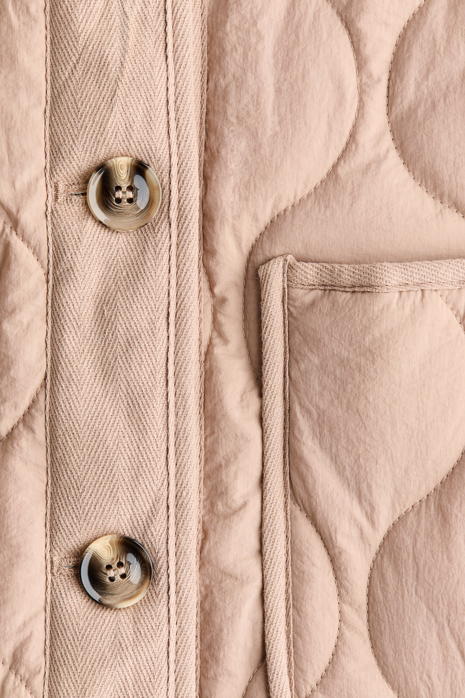 Женская куртка H&M Quilted, цвет: Бежевый — фото 6