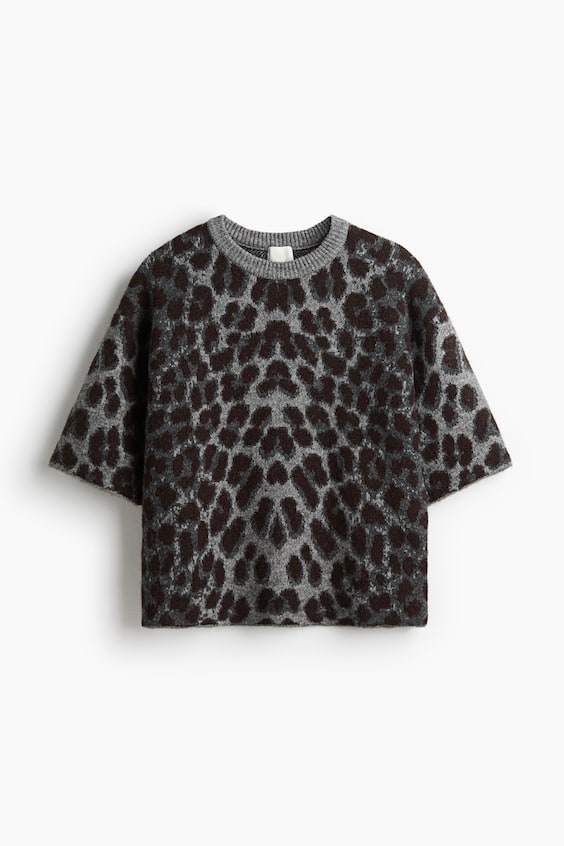 Женские свитеры H&M Boxy Jacquard-Knit Sweater