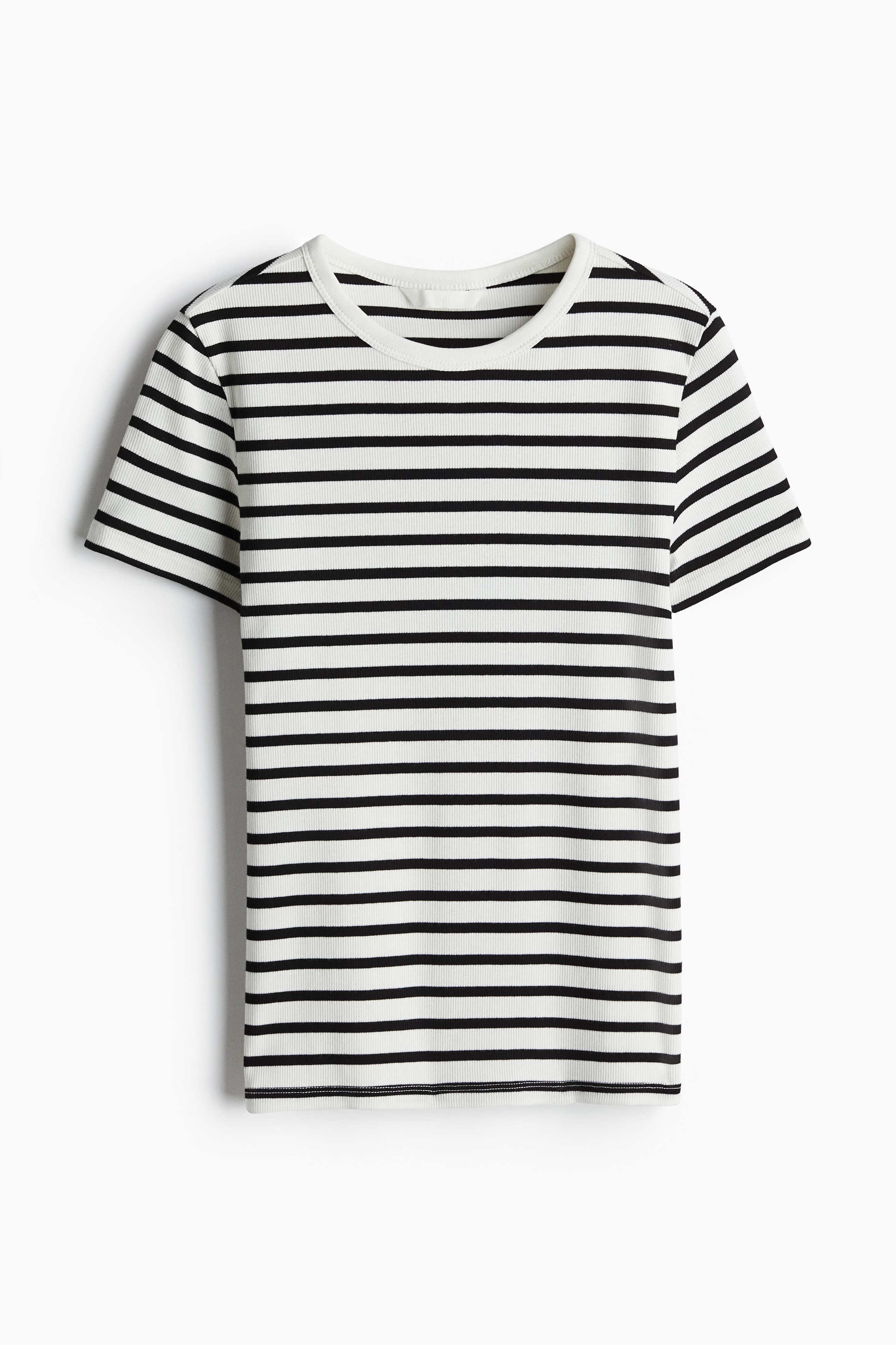 Ribbed T-Shirt - White/striped/White/Black/Dark red/Light yellow/Light blue-gray/Light beige/Dark taupe/Dark gray/Dark brown/Blue