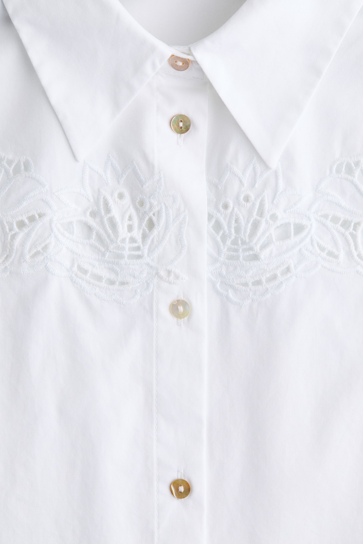 Eyelet-Embroidered Cotton Shirt - image 3