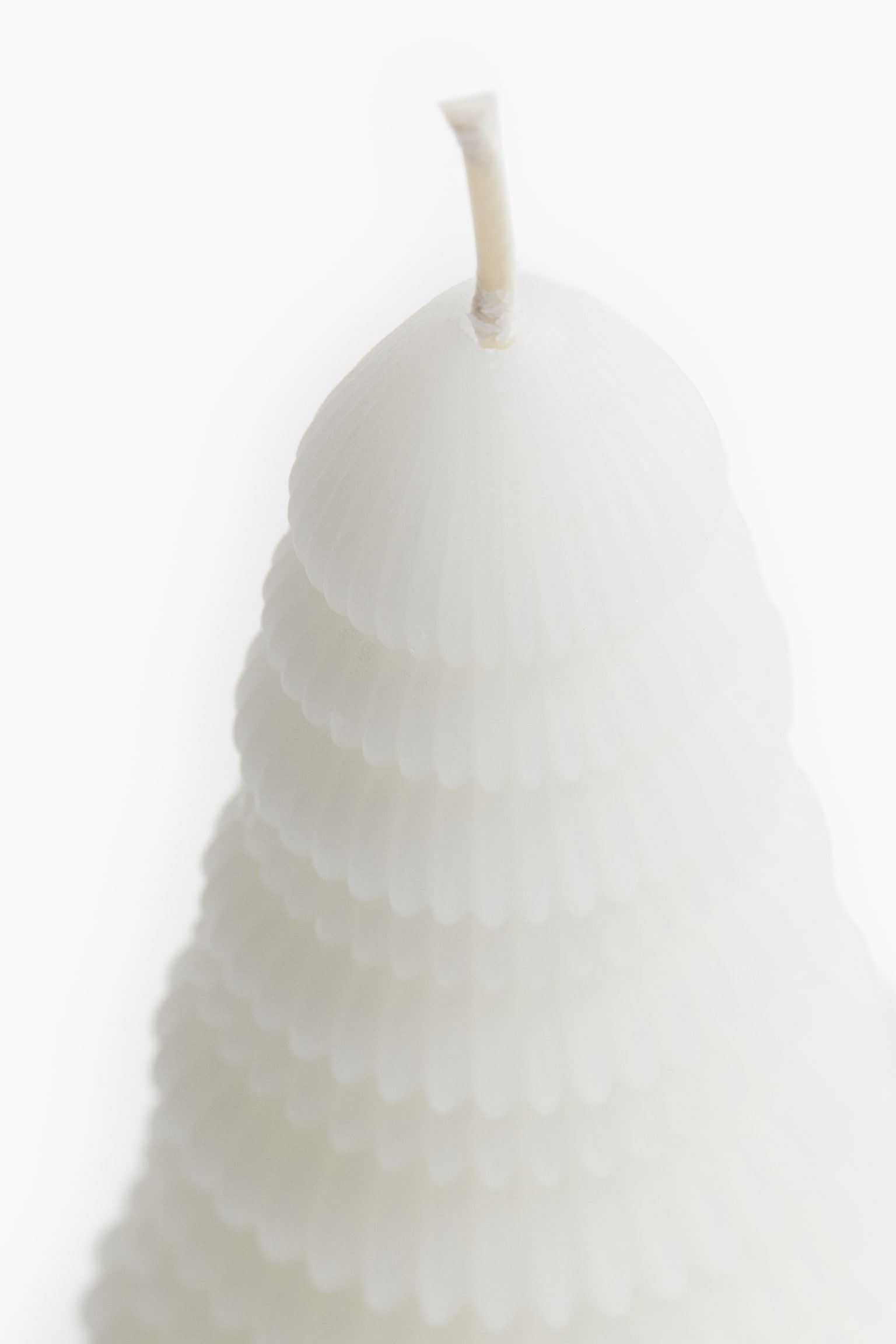 Small fir-tree-shaped candle - White/Green - 2