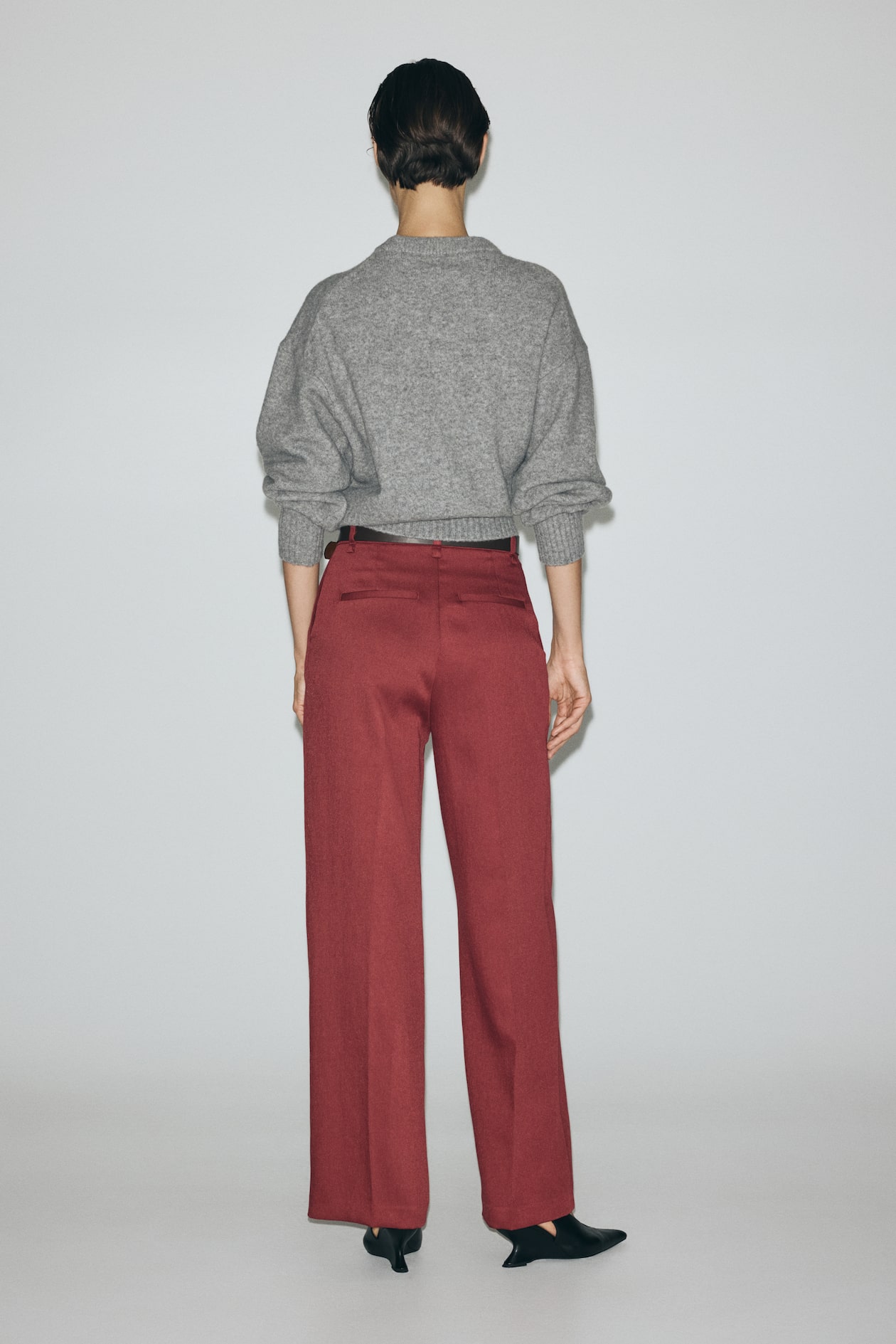 Wide-Leg Pants with Belt - image 2