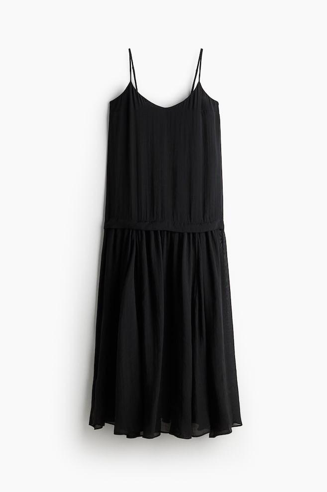 Long strappy dress - Black - 1