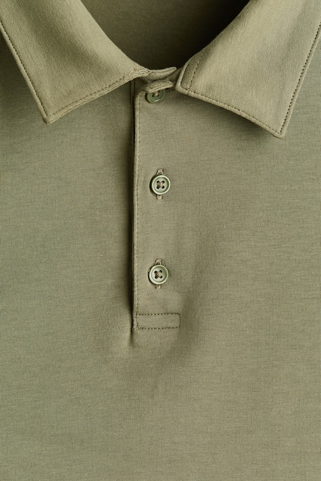 Slim-Fit Polo Shirt - Khaki green/Black/Navy blue/Teal - 4
