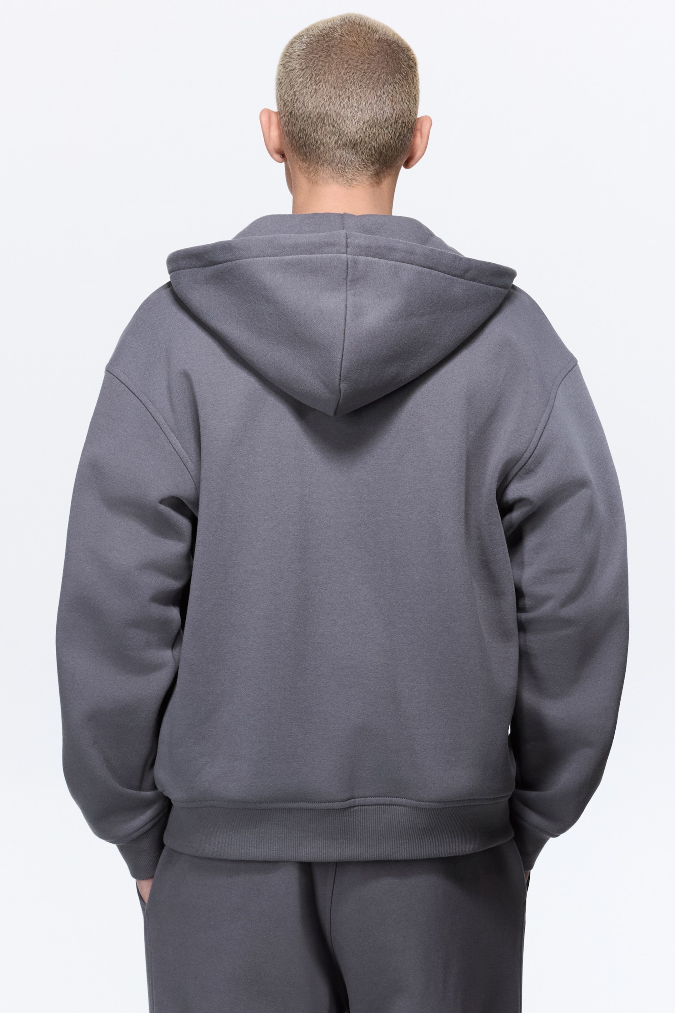 View larger image: Loose-Fit Hooded Jacket - Dark gray - Men | H&M CA 4
