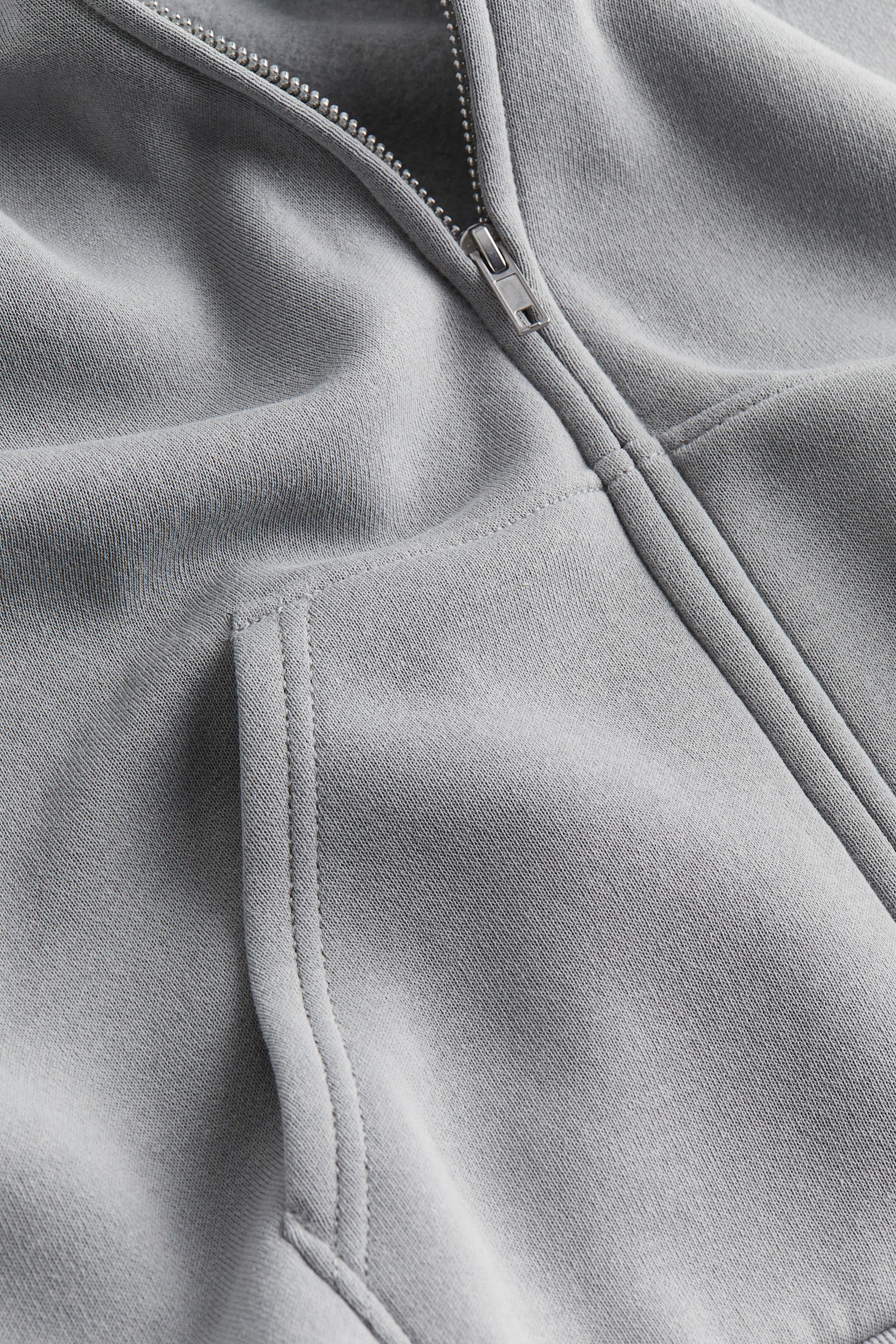 Oversized zip-through hoodie - Grey/Dark grey/Dark brown/Light dusty pink/Bright blue/Light beige/Cream - 4