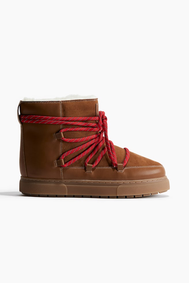 Botas acolchadas con cordones - Marrón/Negro - 1