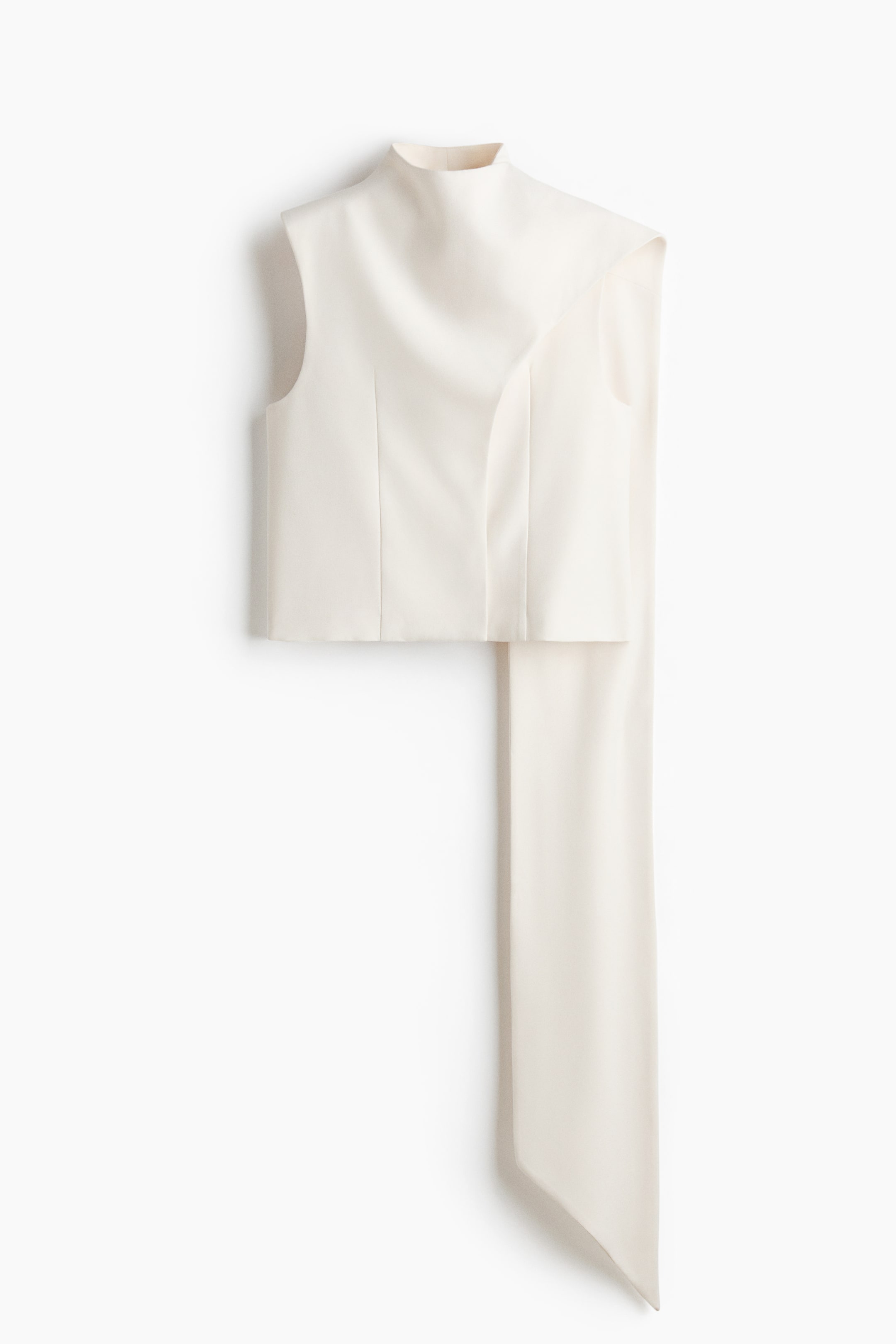 View larger image: Scarf-Detail Top - White - Ladies | H&M US 6