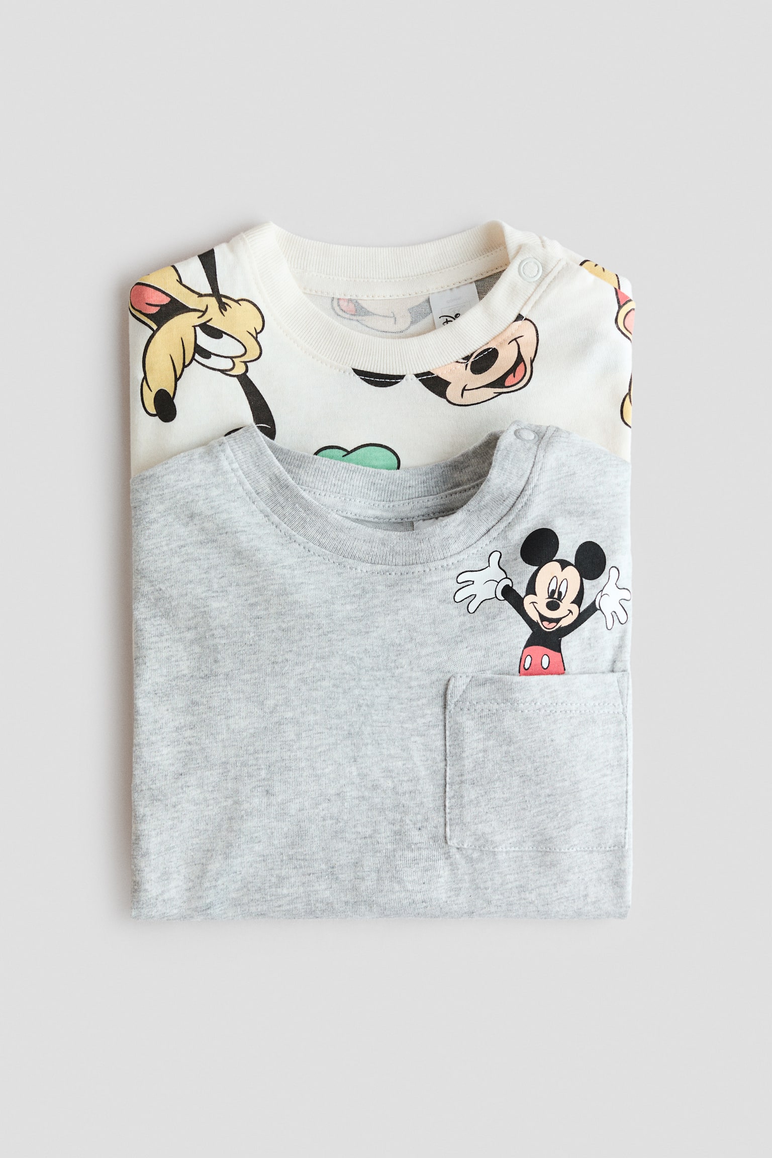 Pack de 2 t-shirts estampadas - Creme/Rato Mickey/Verde claro/Rato Mickey/Azul claro/Carros/Azul/Rato Mickey/Bege/O Rei Leão - 2
