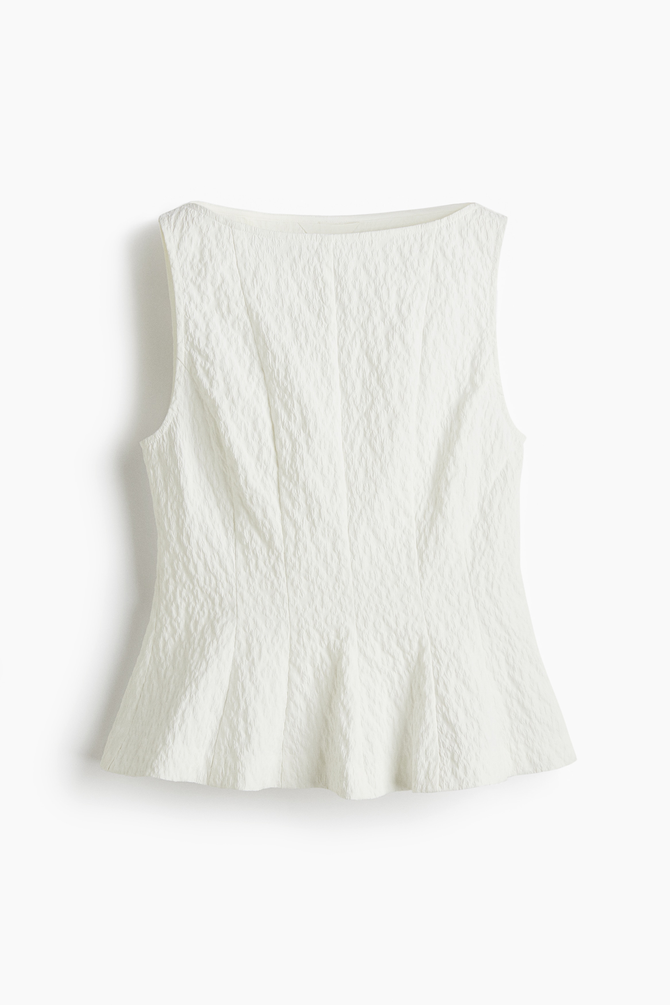 Top peplum - Branco/Cinzento