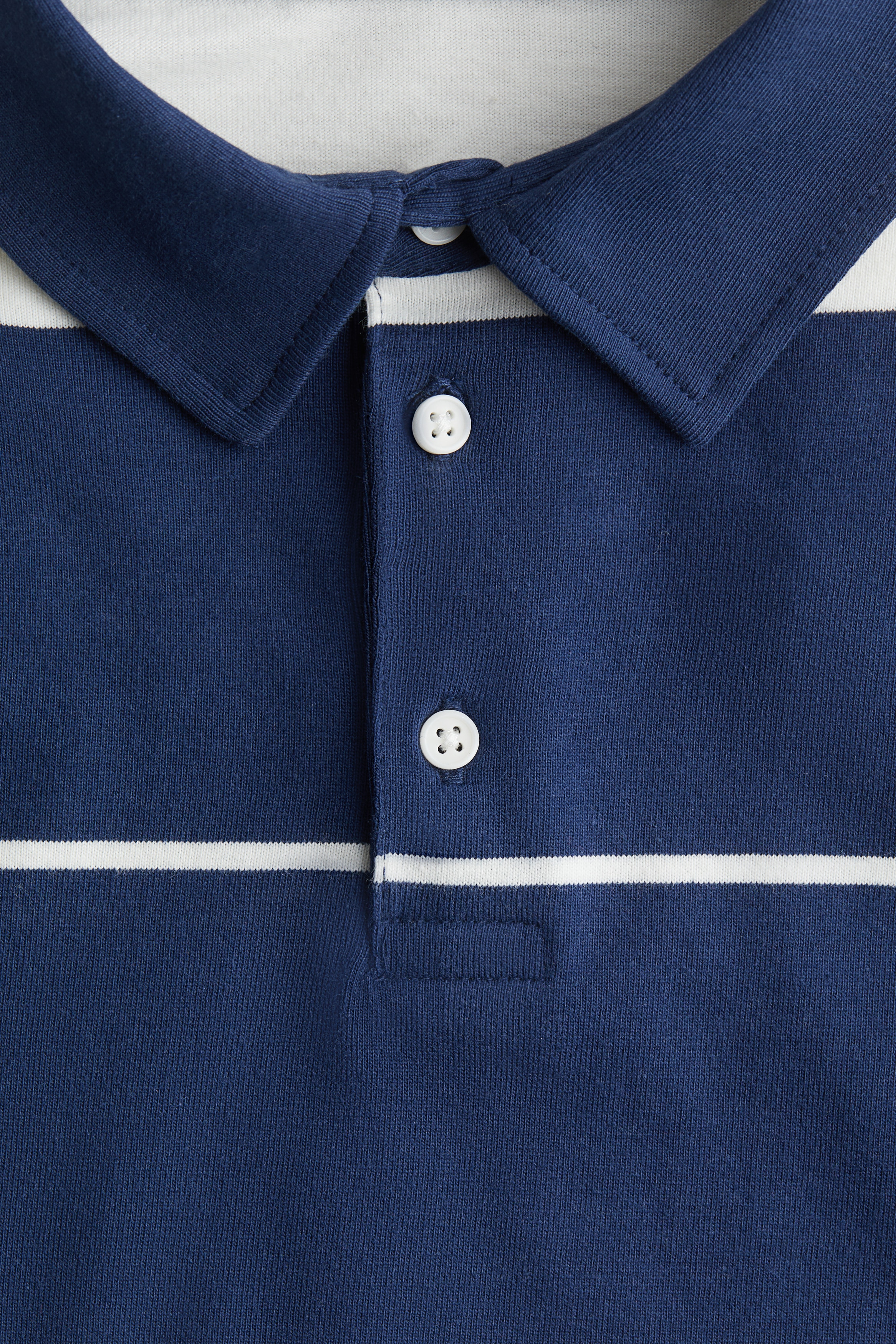 Cotton Jersey Rugby Shirt - Navy blue/striped - Kids | H&M US
