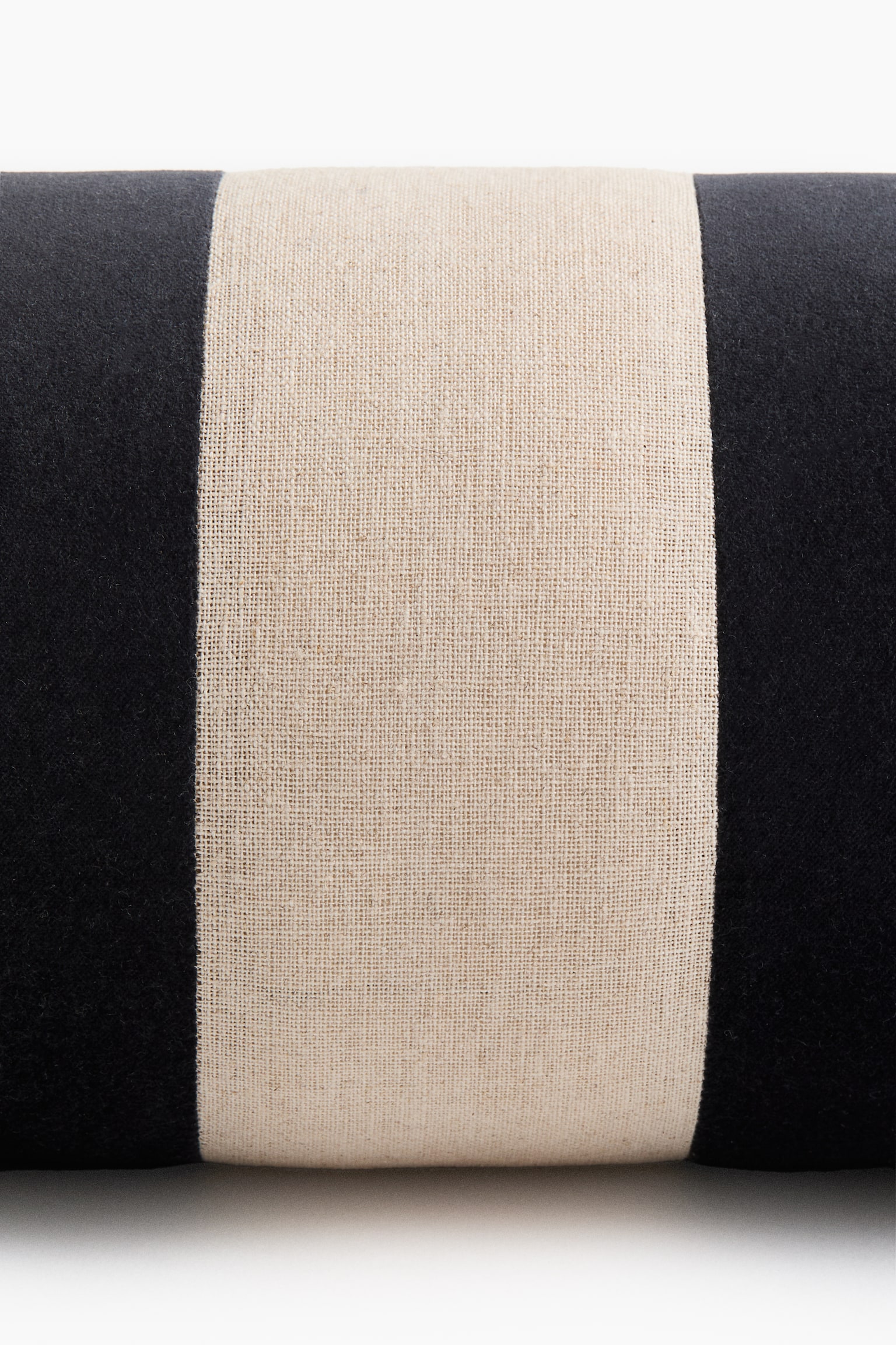 Повдигаща възглавница от ленена смес - Светлобежов/Черен, райета/Светлобежов/Кафяв, райета/Светлобежов/Зелен, райета - 3