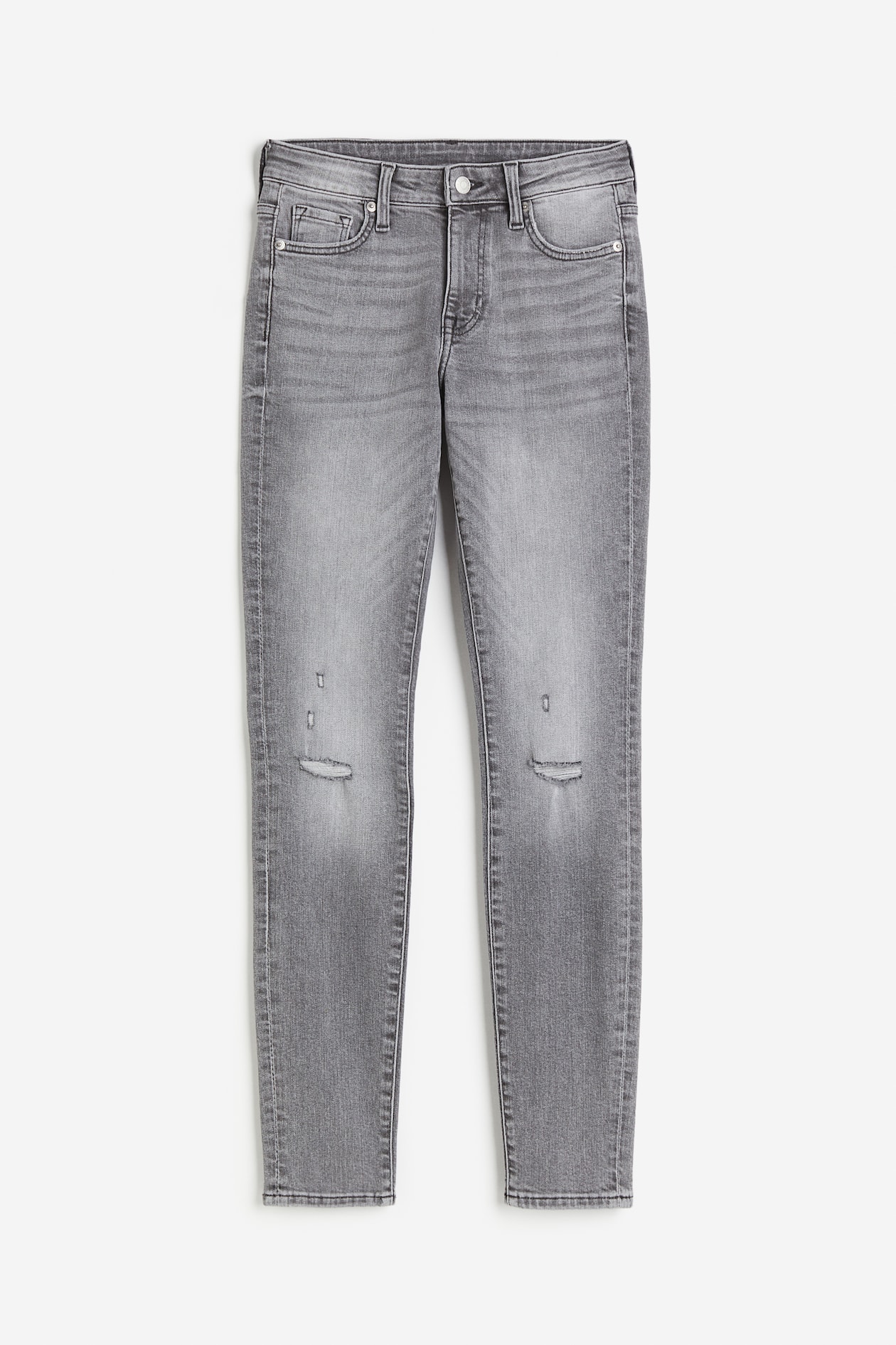 Skinny Regular Ankle Jeans Grey Ladies H&M