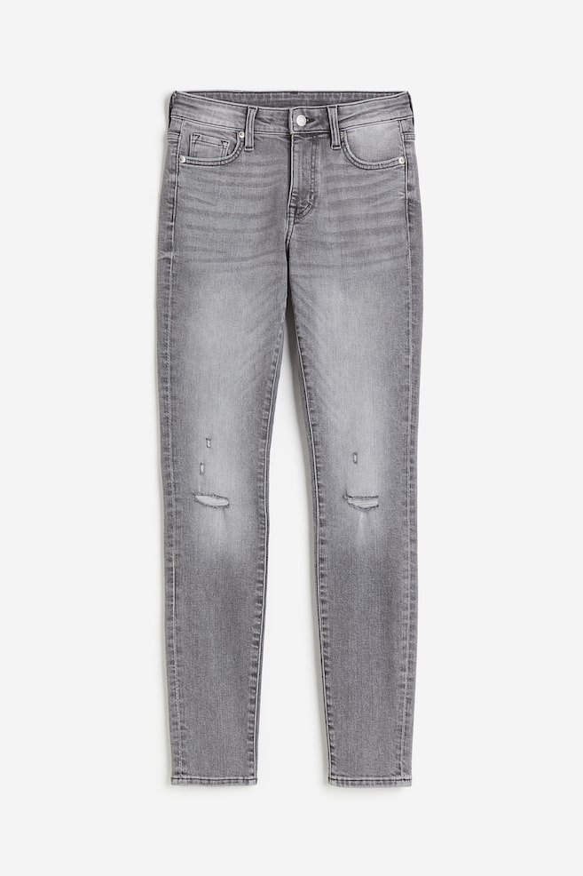 Skinny Regular Ankle Jeans - Grau/Schwarz/Denimblau/Schwarz - 1