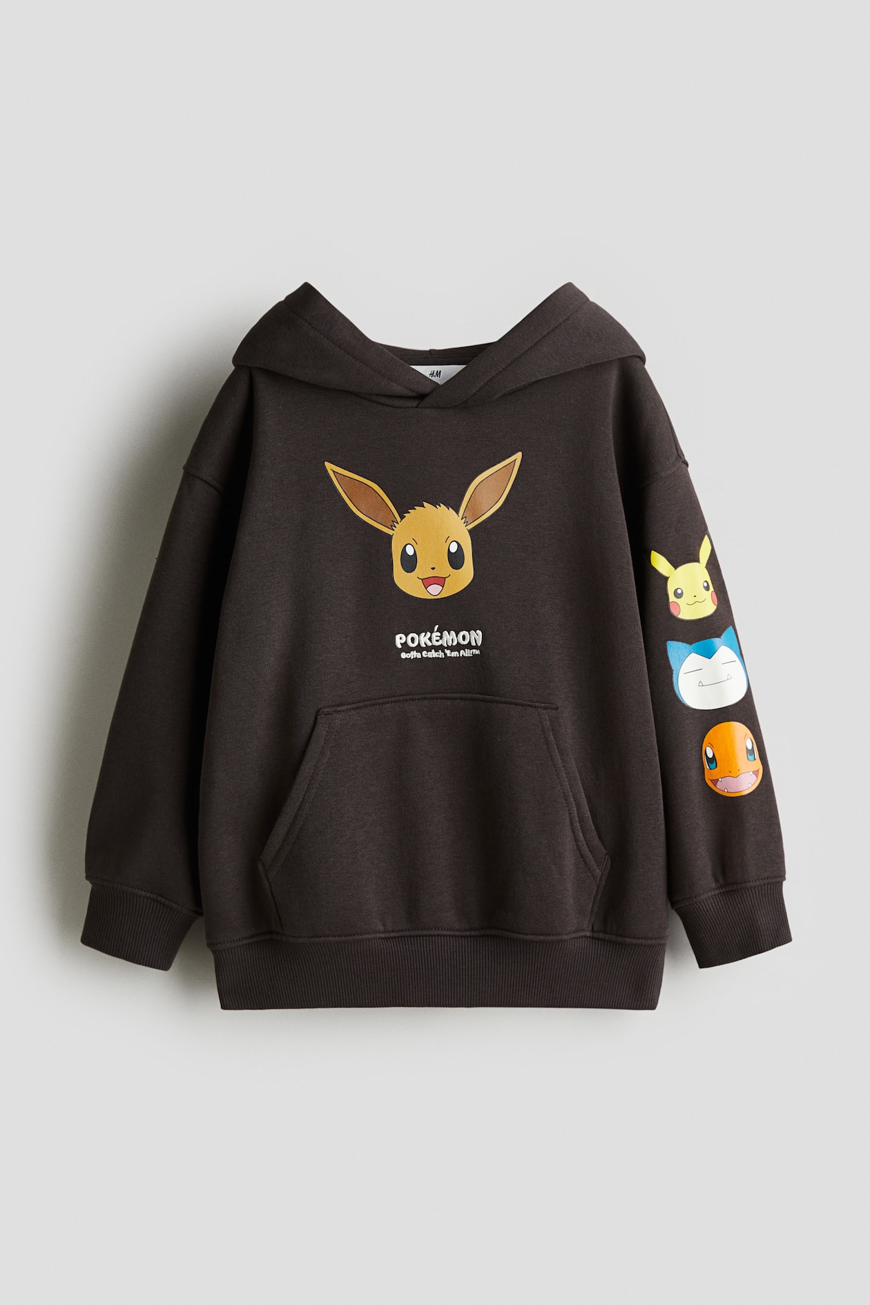 プリントスウェットパーカ - ダークブラウン／ポケモン | H&M JP