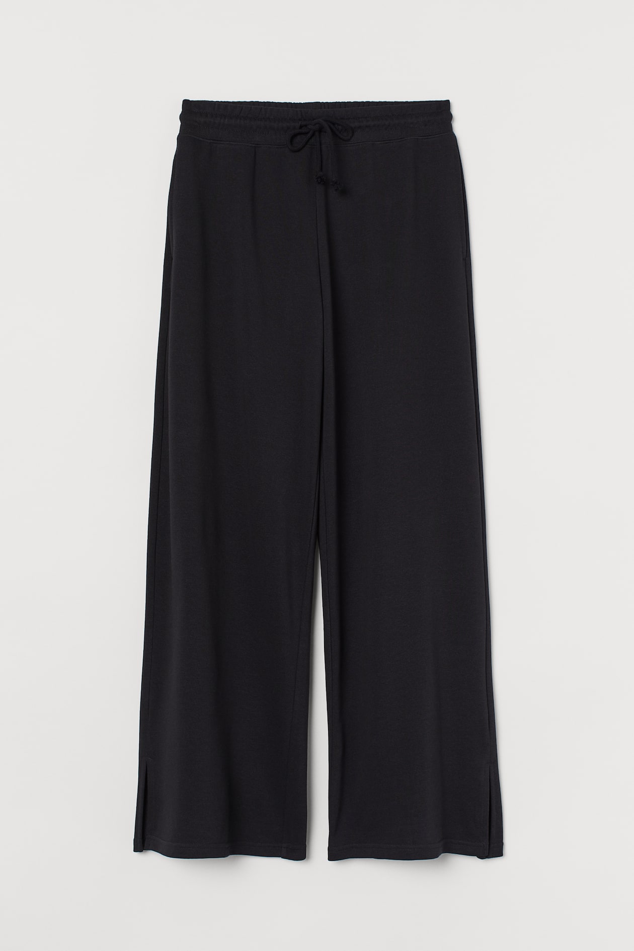 Wide-cut Sweatpants - High waist - Long - Black - Ladies | H&M US