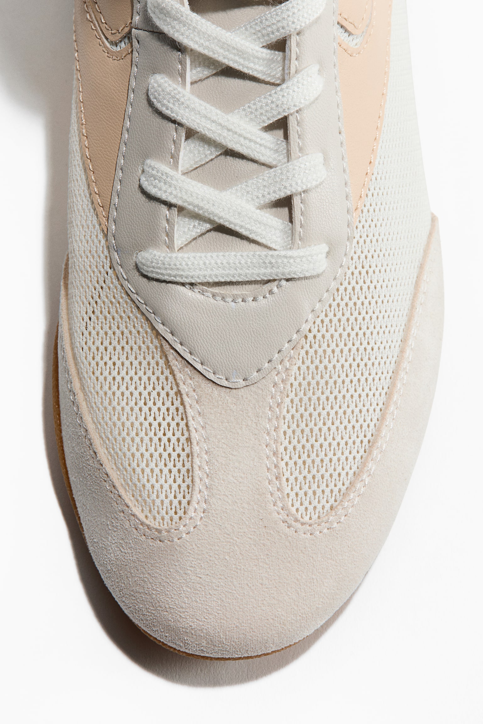 Hi-top mesh trainers - Cream/Light beige - 8