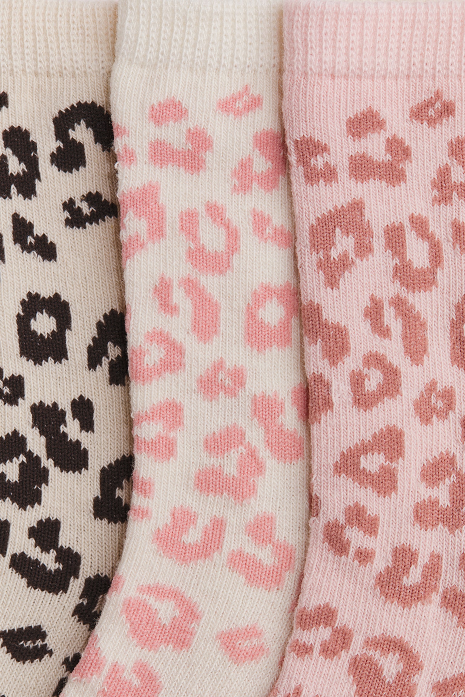 10-pack socks - Light pink/Leopard print/Plum/Cherries/Light pink/Flowers/Blue/Hearts/Light pink/Hearts/White/Beige hearts/Light pink/Bows - 2