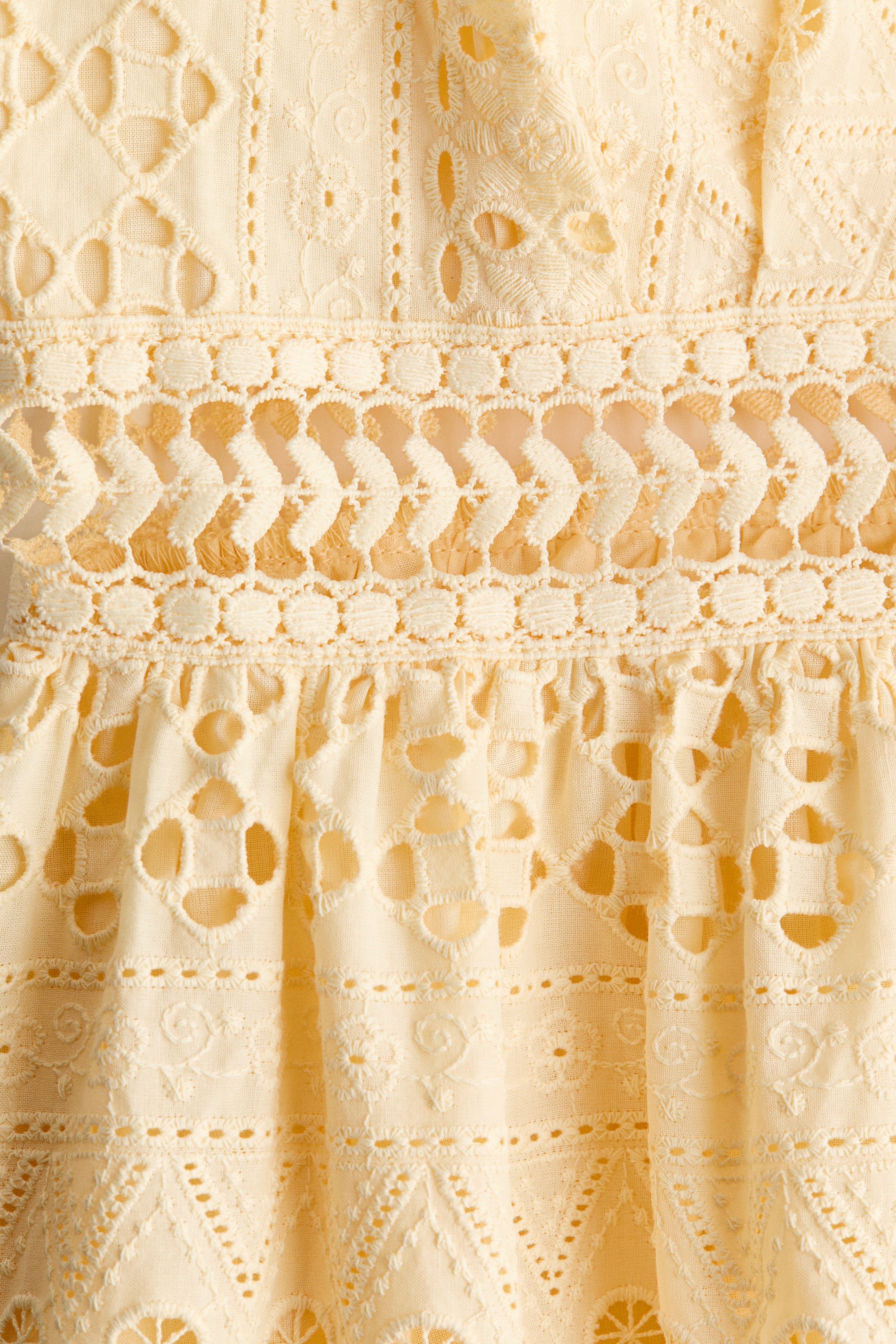 Eyelet-Embroidered Cutout Dress