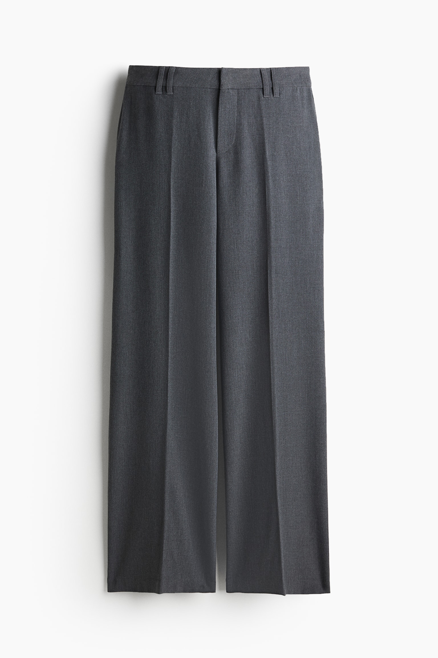 Wide tailored trousers - Dark grey marl/Grey marl/Dark brown/Pinstriped/Black/Navy blue/Pinstriped - 2