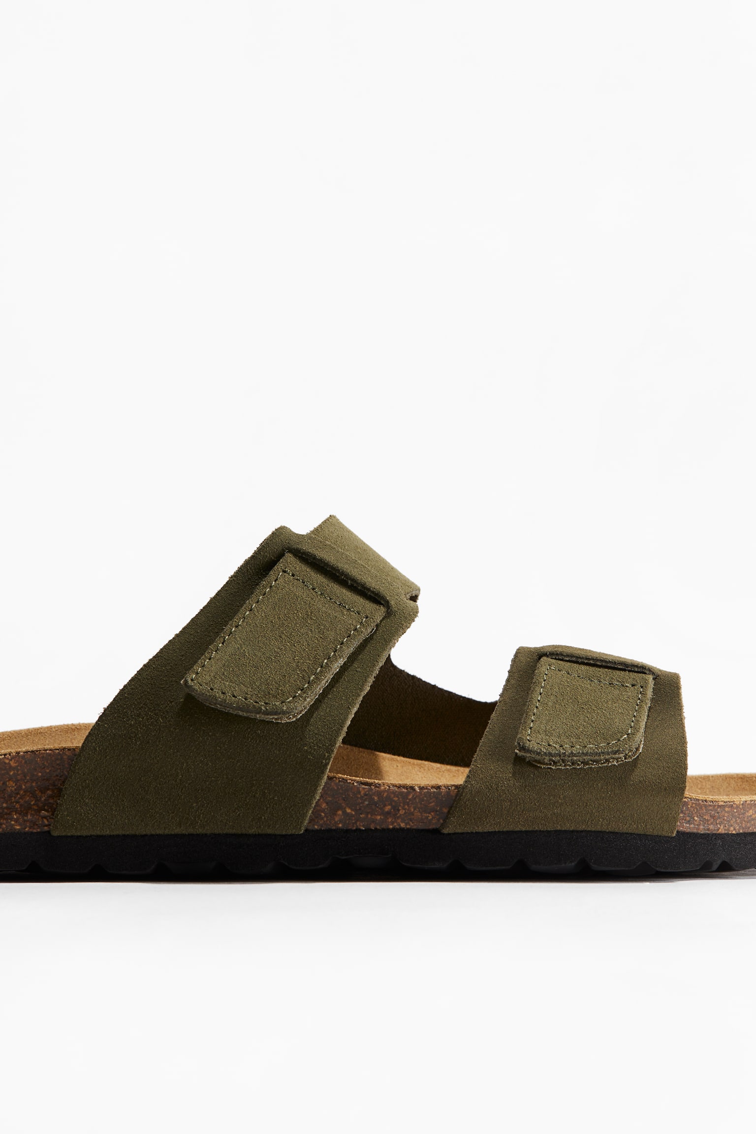 Suede Slides - Khaki green/Beige - 2