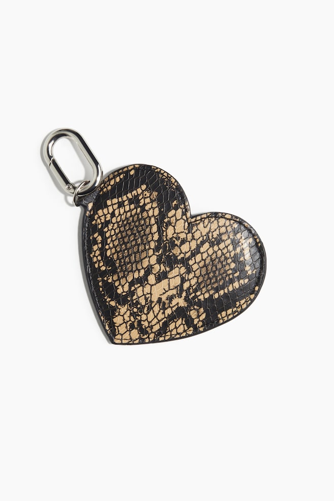 Charm per borsa con pettinino a cuore - Beige/pitonato - 1