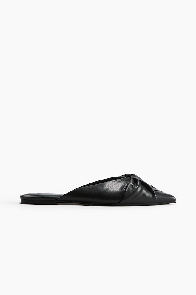 Twisted-detail mules - Black - 1