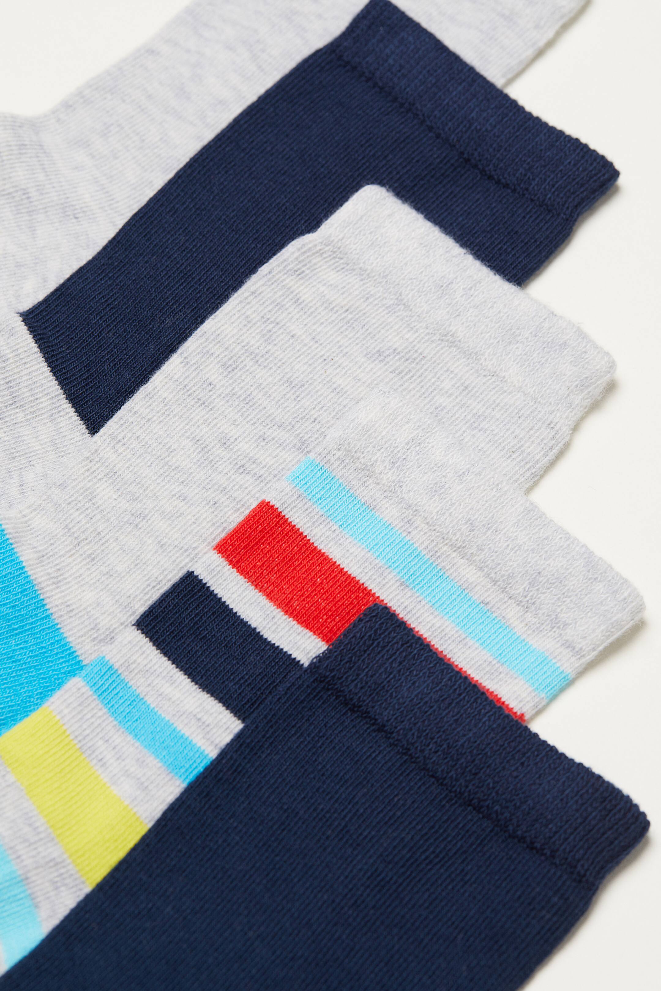 Prikaži veću sliku: 5-pack anti-slip-socks - Light grey/Multistriped - Kids | H&M RS 2