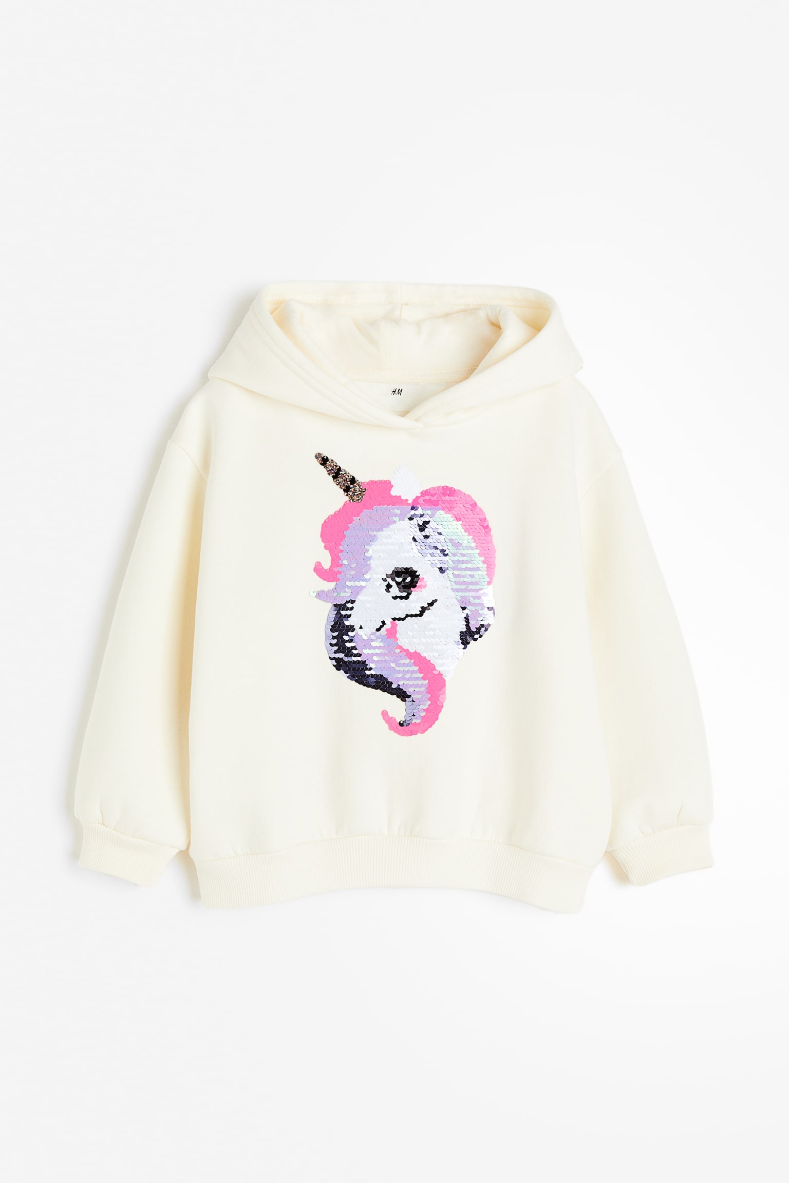 Print Hoodie - Cream/Unicorn/Light green/Bunny - 1