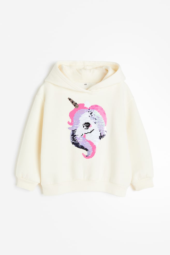 Printed hoodie - Cream/Unicorn/Dark blue/Deer/Coral/Butterfly/Cream/Teddy bear/dc/dc - 2