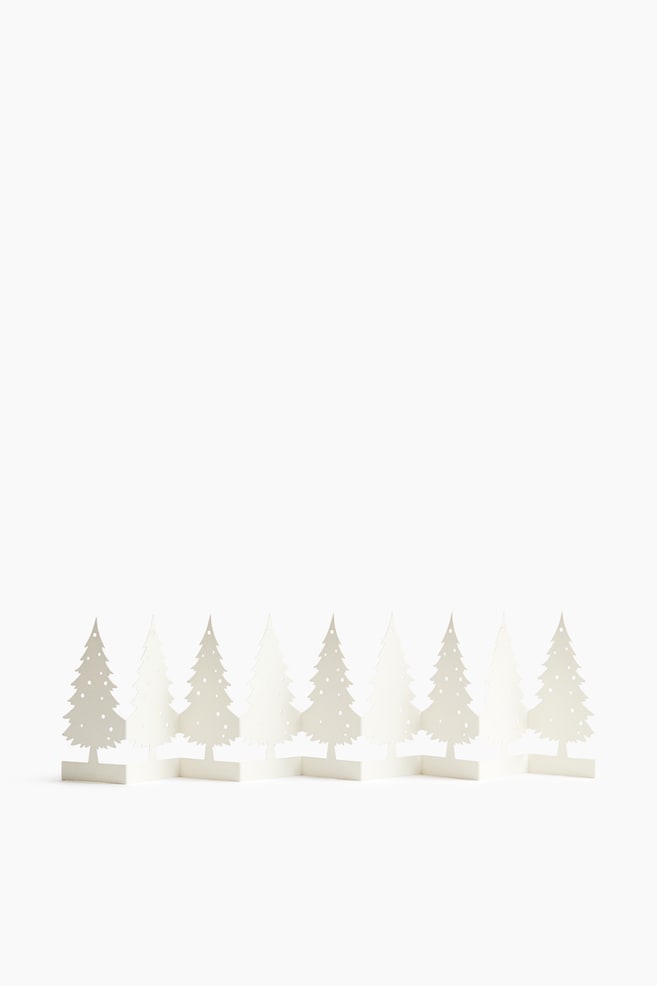 Sammenfoldelig julepynt - Creme/Mørkegrøn/Guld - 1