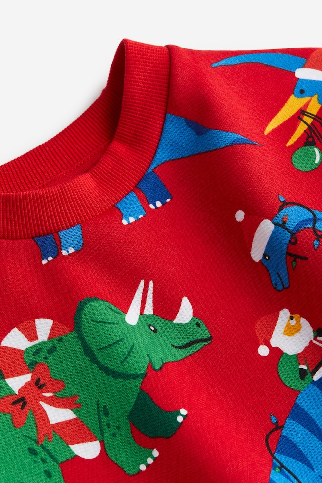 Sweatshirt - Klar rød/Dinosaurer/Hvid/Tyrannosaurus rex/Sort/Græskar/Lysegrå/World Team/dc/dc/dc - 2
