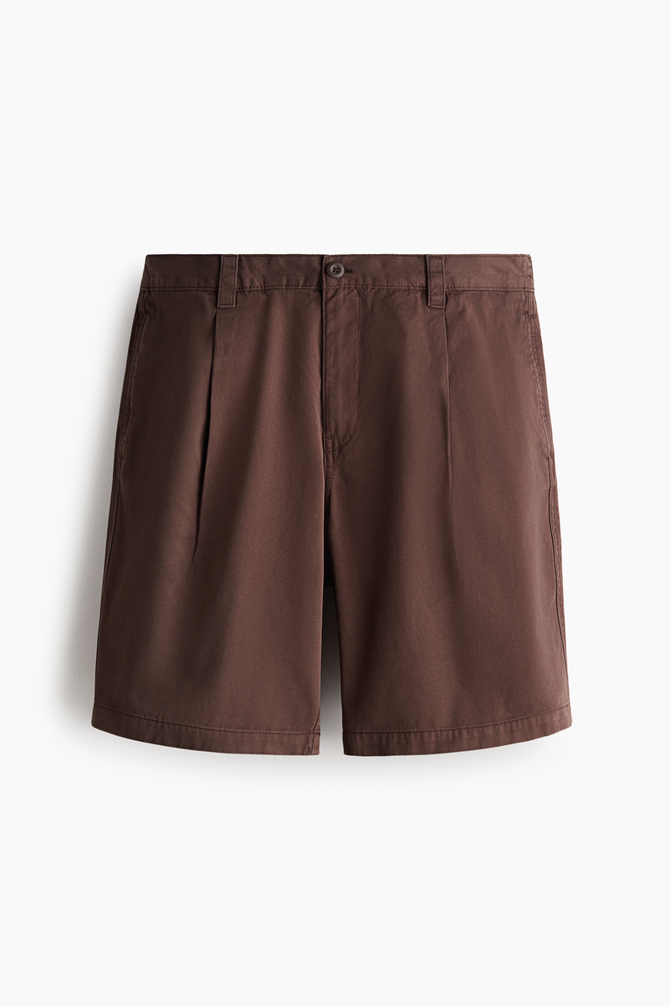 Relaxed Fit Cotton Chino shorts - Dark brown/Black/Beige
