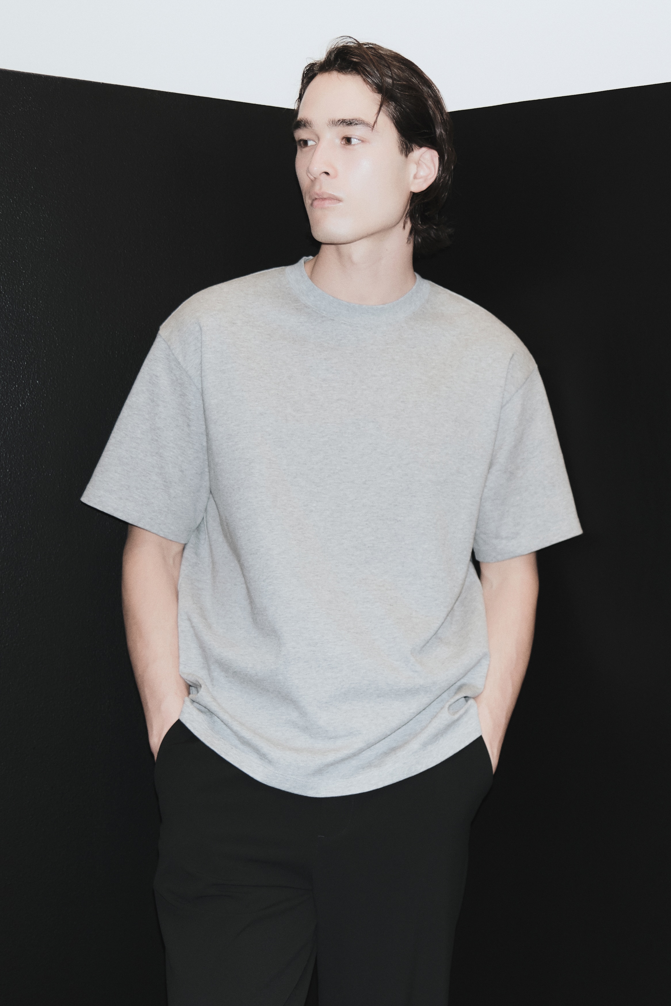 Cooling Relaxed Fit Tシャツ - グレーメランジ - Men | H&M JP