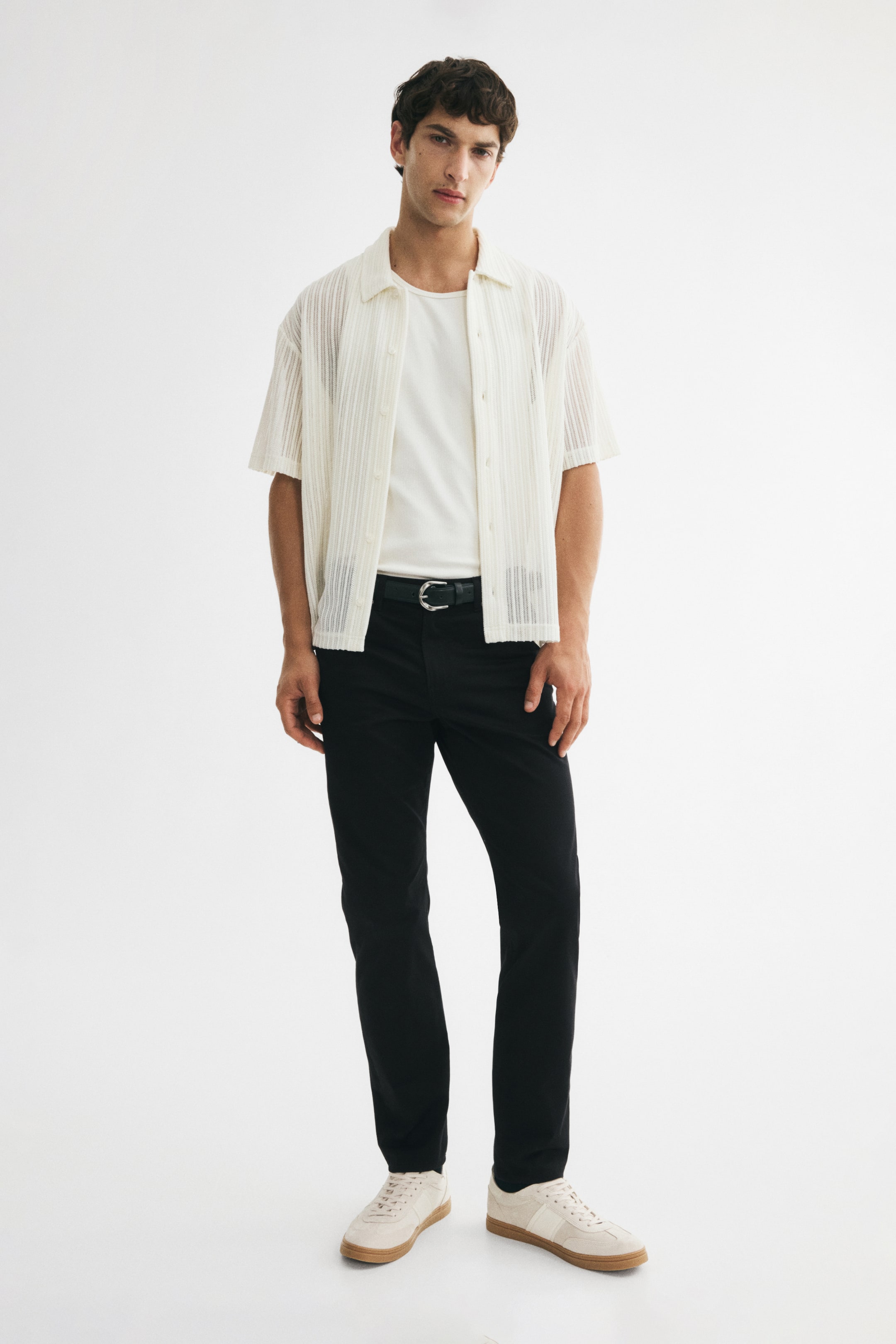 View larger image: Slim Fit 5-pocket trousers - Black - Men | H&M HK 1