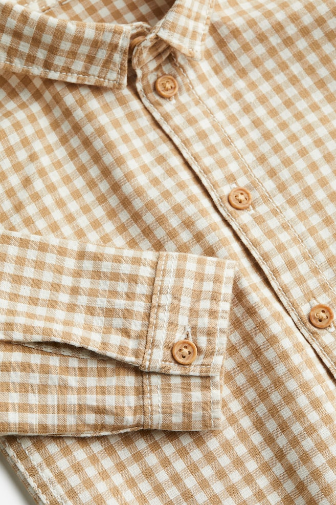 Cotton shirt - Beige/Checked/White/Multi striped/White - 2