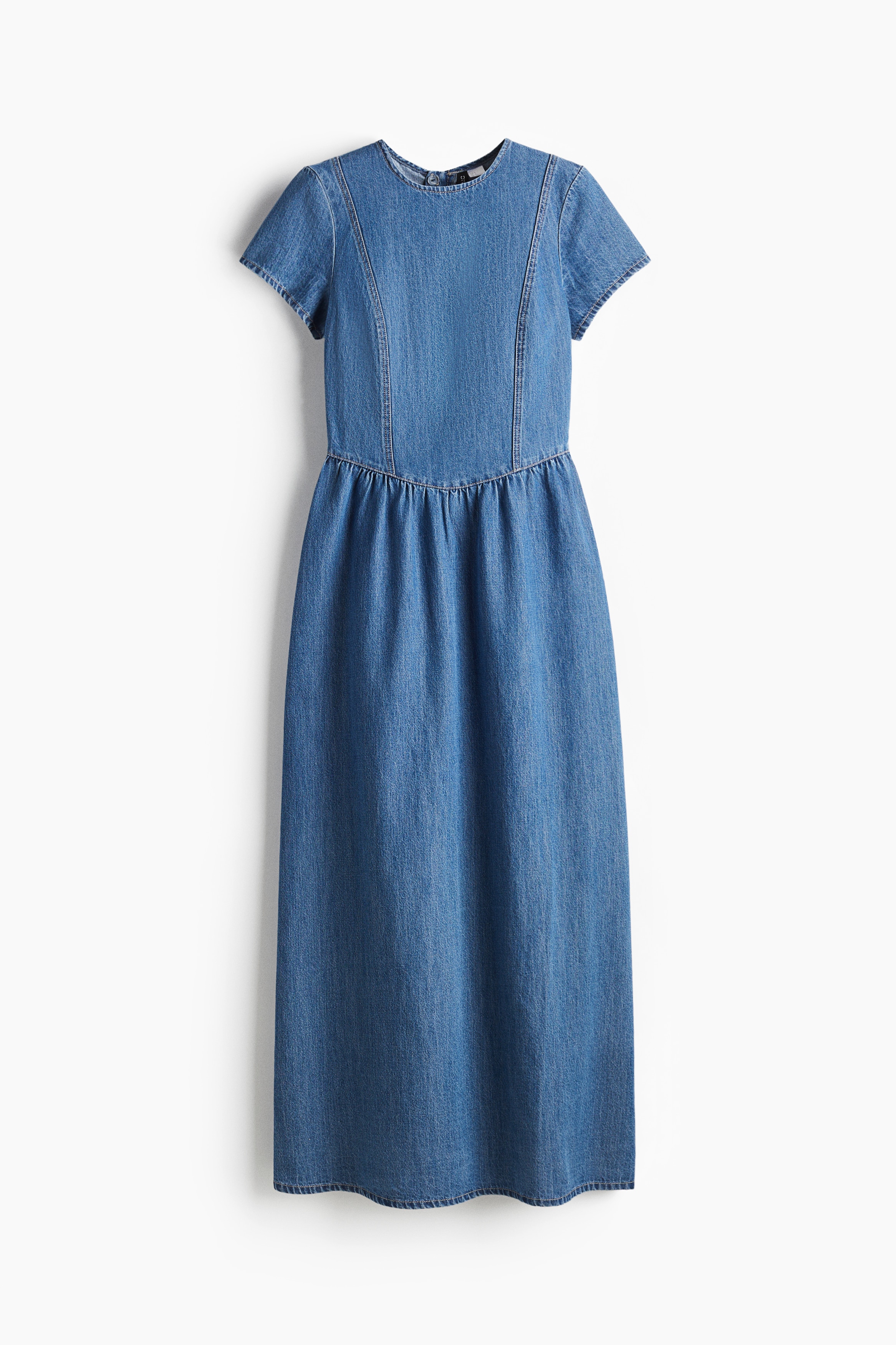 Denim maxi dress - Denim blue/Beige