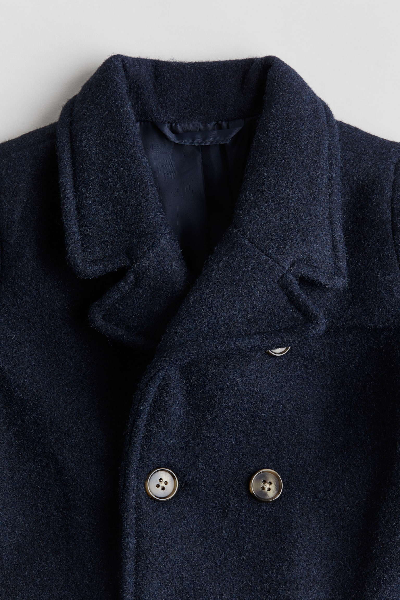 Double-breasted coat - Navy blue/Light pink - 2