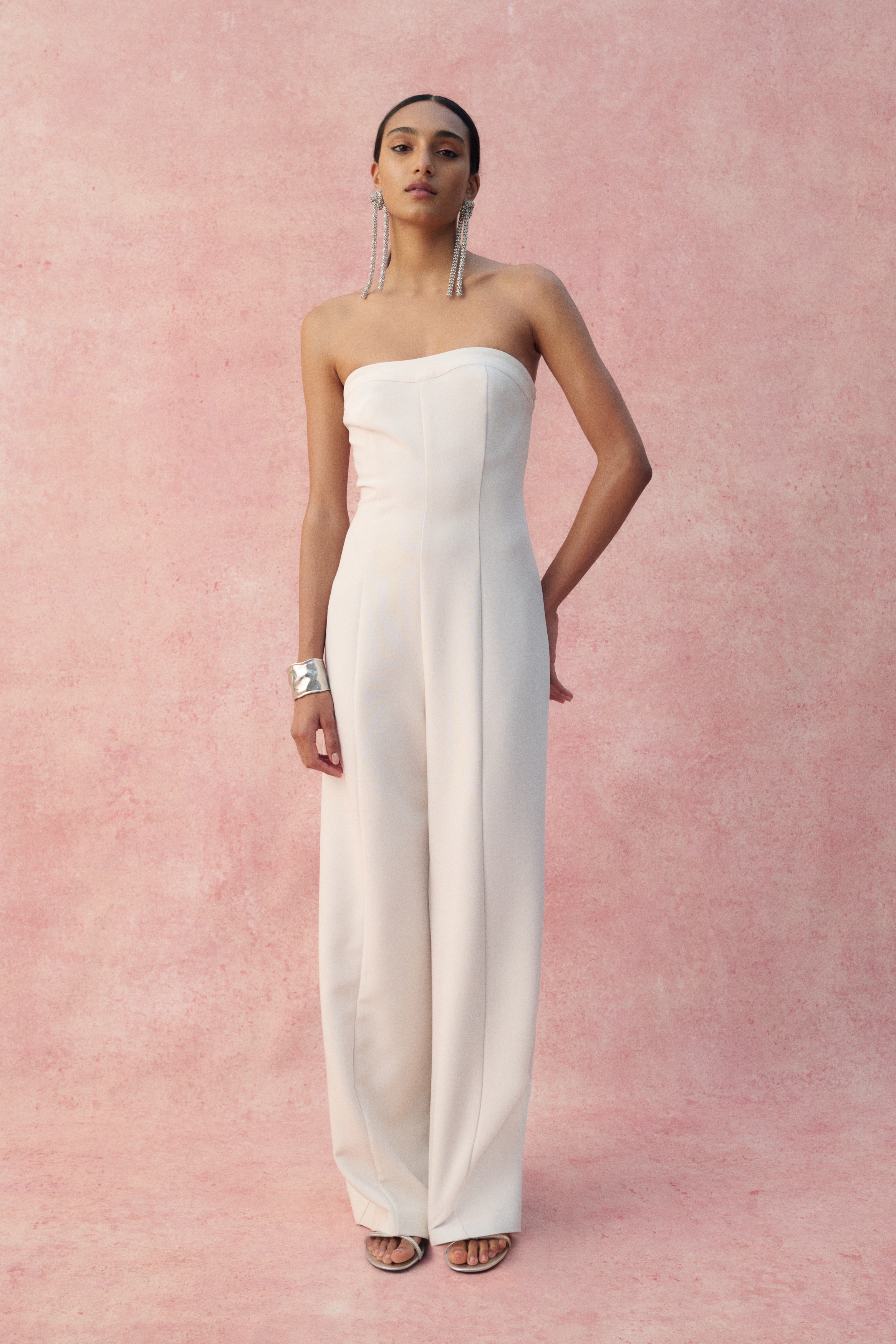 Bandeau jumpsuit - White