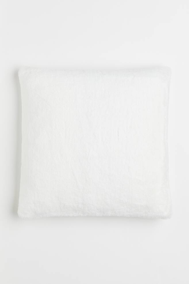 Fluffy cushion cover - White - 1