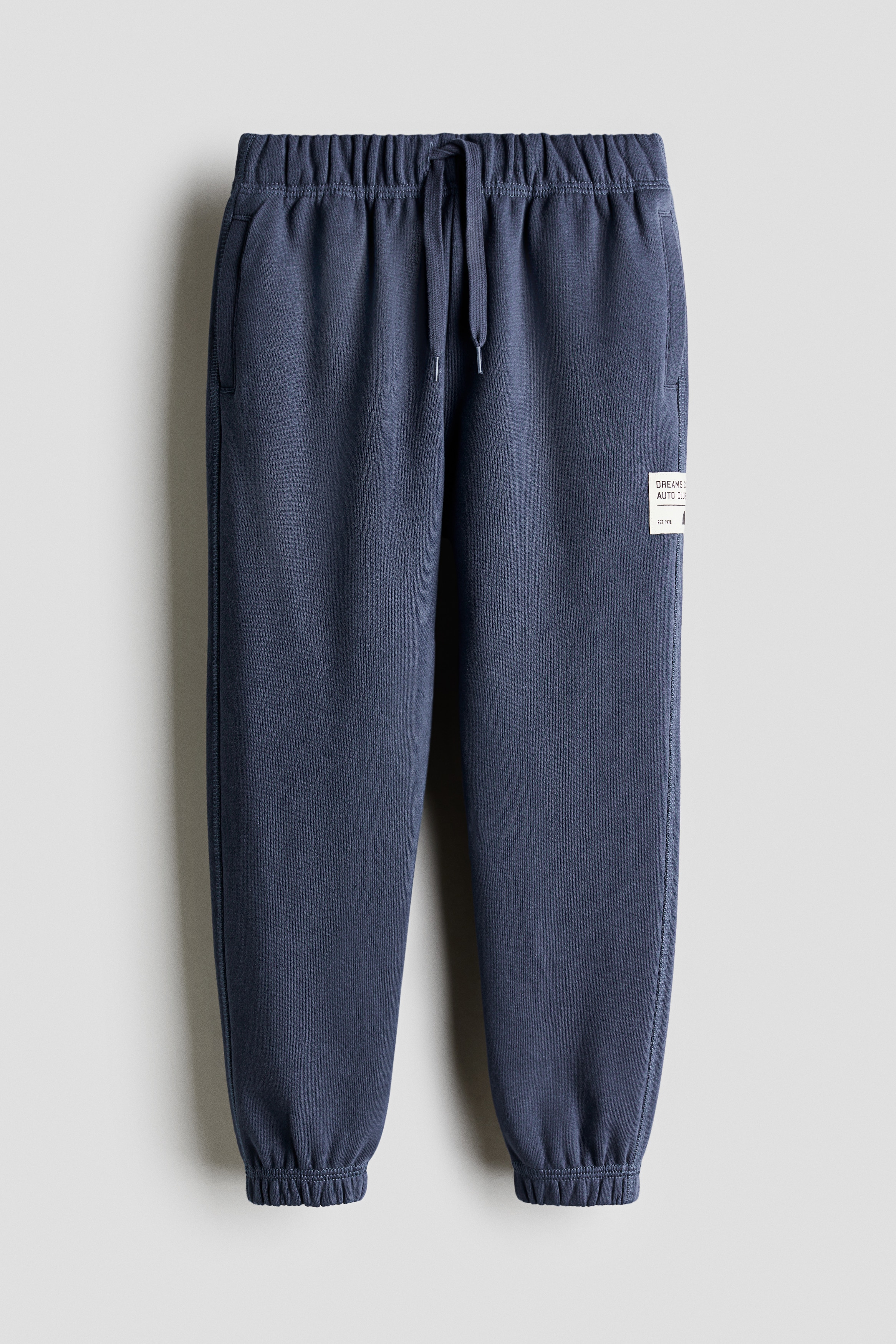 Cotton Track Pants - Dark blue/Green/Light grey marle/Blue
