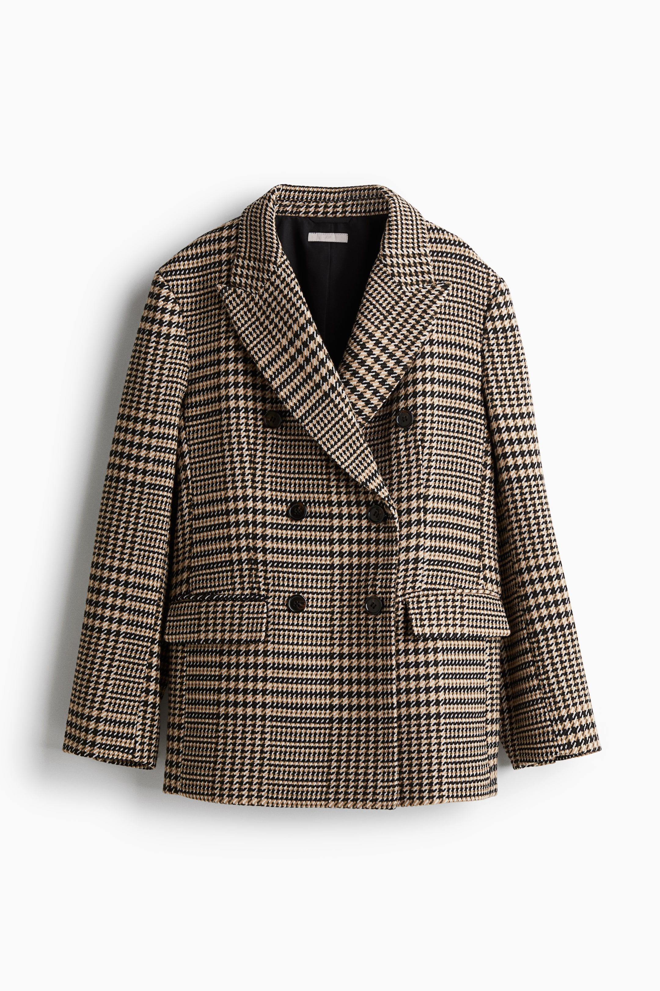 Oversized blazer - Beige/Checked - Ladies | H&M 6