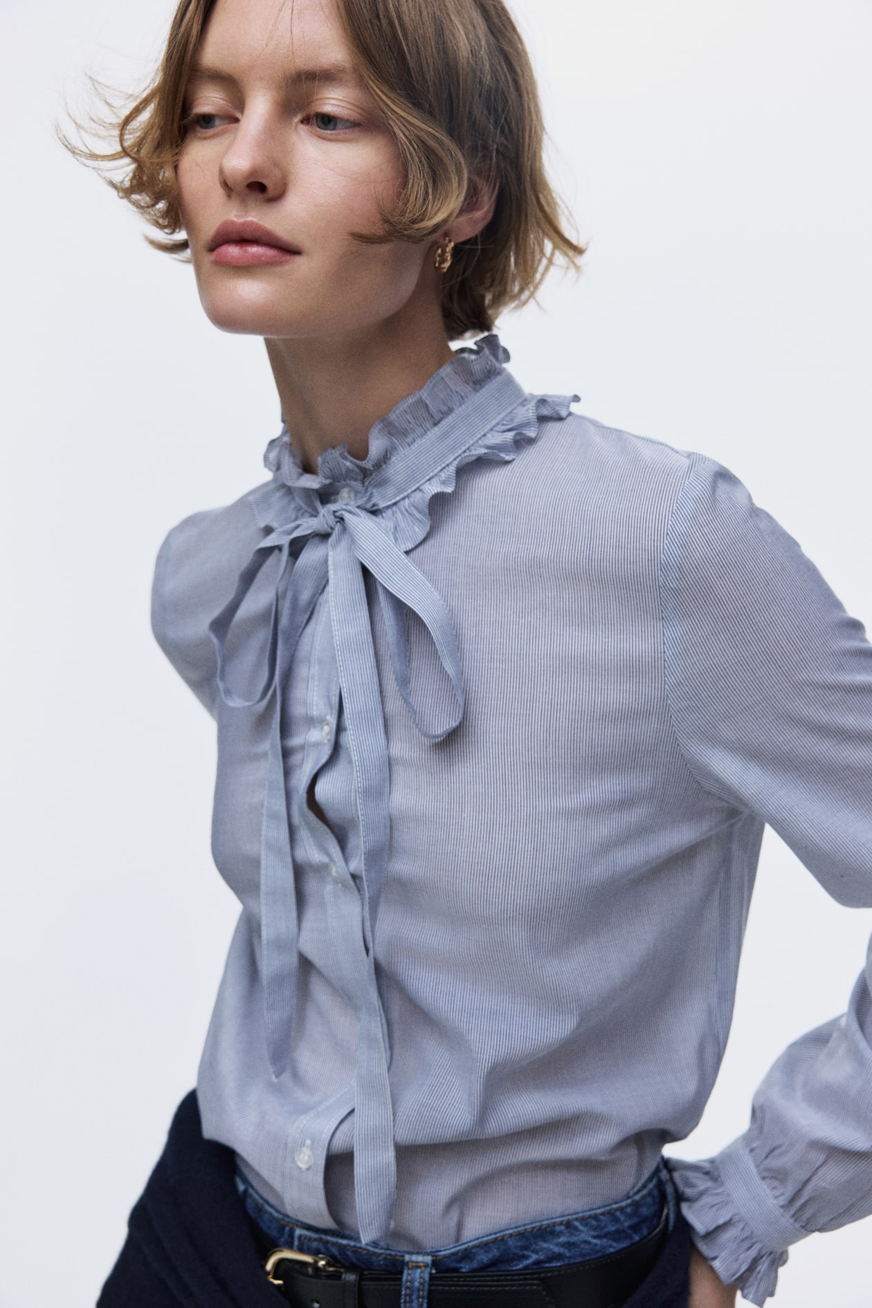 Ruffle-Trimmed Blouse