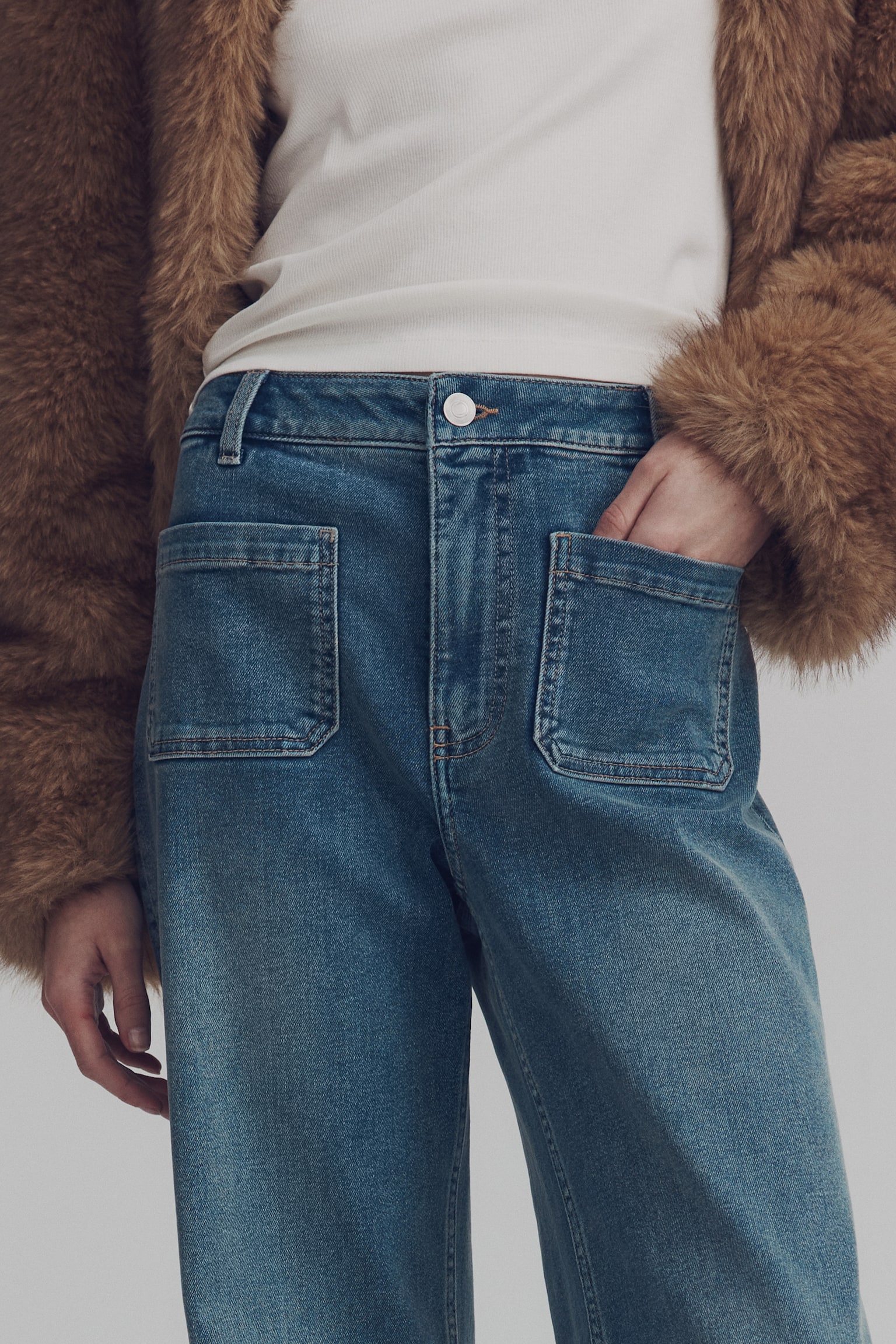 ワイドハイデニム - デニムブルー/ダークデニムブルー/デニムブルー/ウォッシュドブラック/クリーム - 6