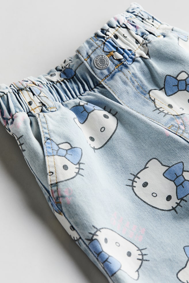 Relaxed Fit Paper Bag Jeans - Lys denimblå/Hello Kitty/Lys denimblå/Mikke Mus/Lys denimblå/Minni Mus/Lys denimblå/Pokémon/dc - 4