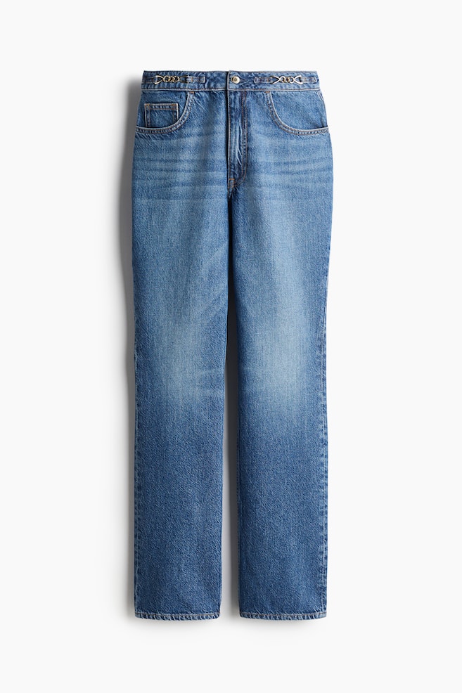 Straight Ultra High Jeans - Light denim blue/White - 1