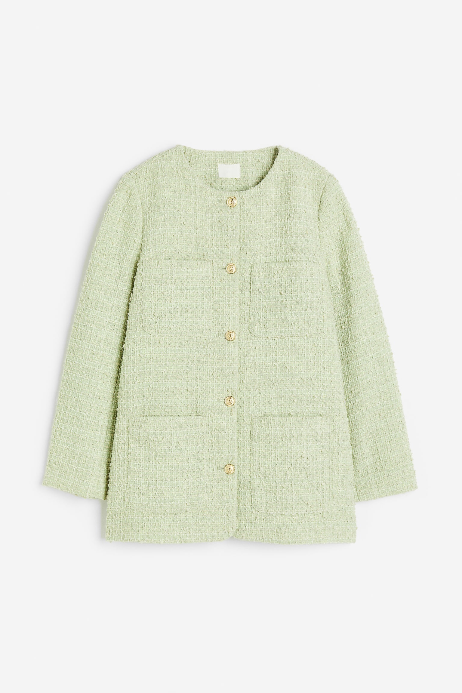 Bouclé jacket - Pistachio green - 1
