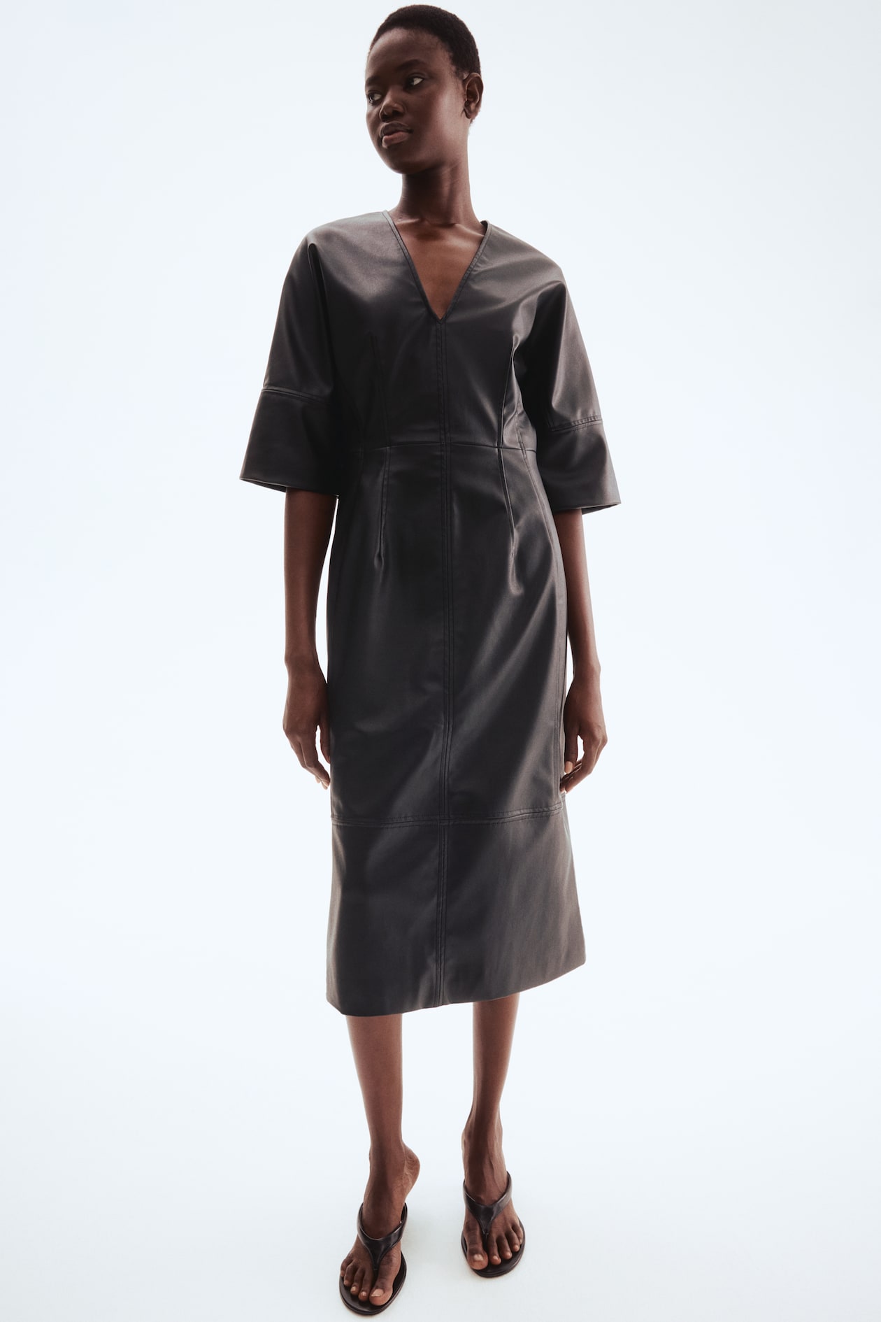 black fit and flare dress with sleeves Bell Sleeve Plus size fashion: Discover Web Collection: The Invitation My Actual Bust is:28